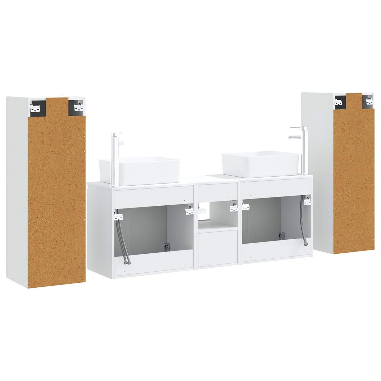 Bathroom Furniture Set 5 pcs White 33 x 34.5 x 100 cm