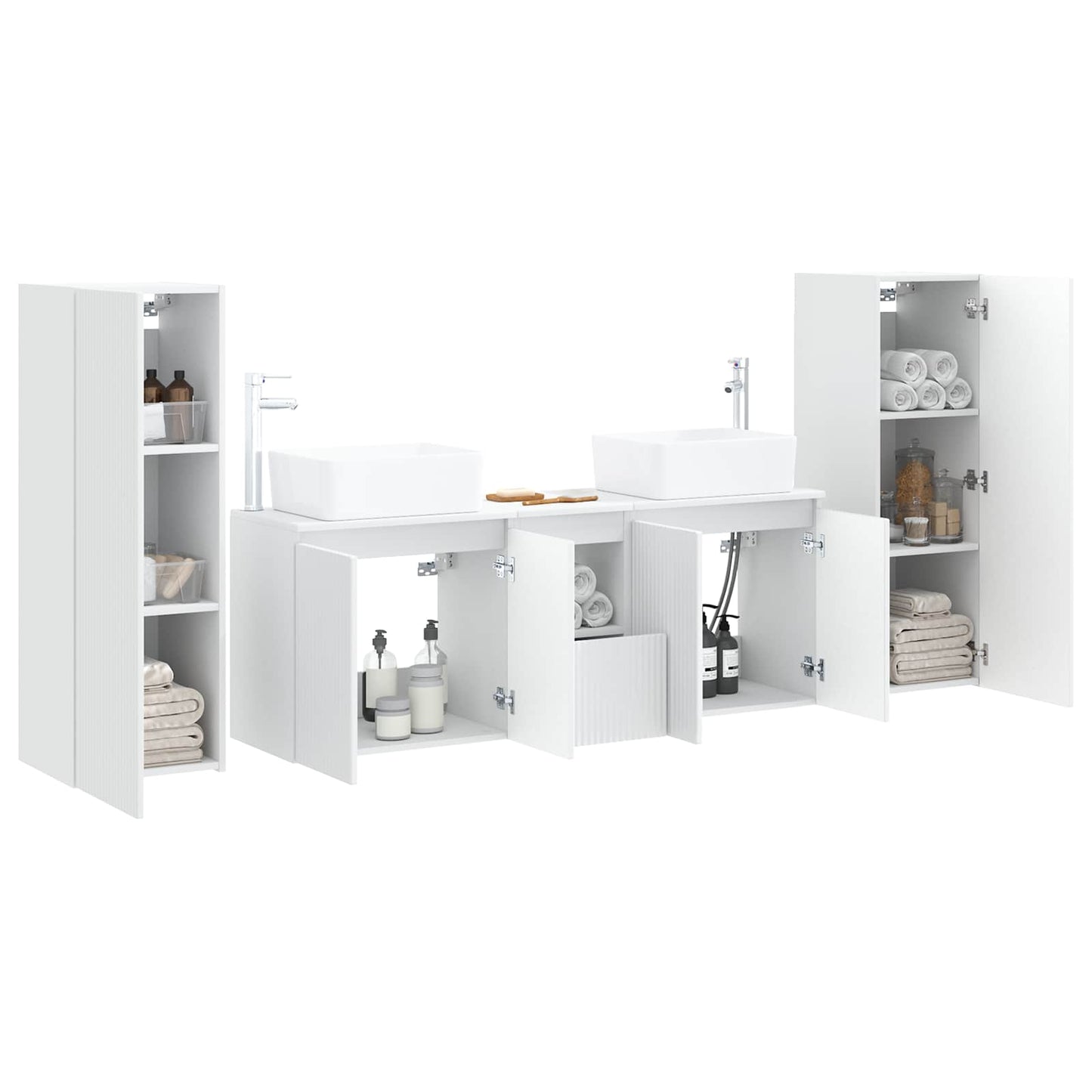 Bathroom Furniture Set 5 pcs White 33 x 34.5 x 100 cm