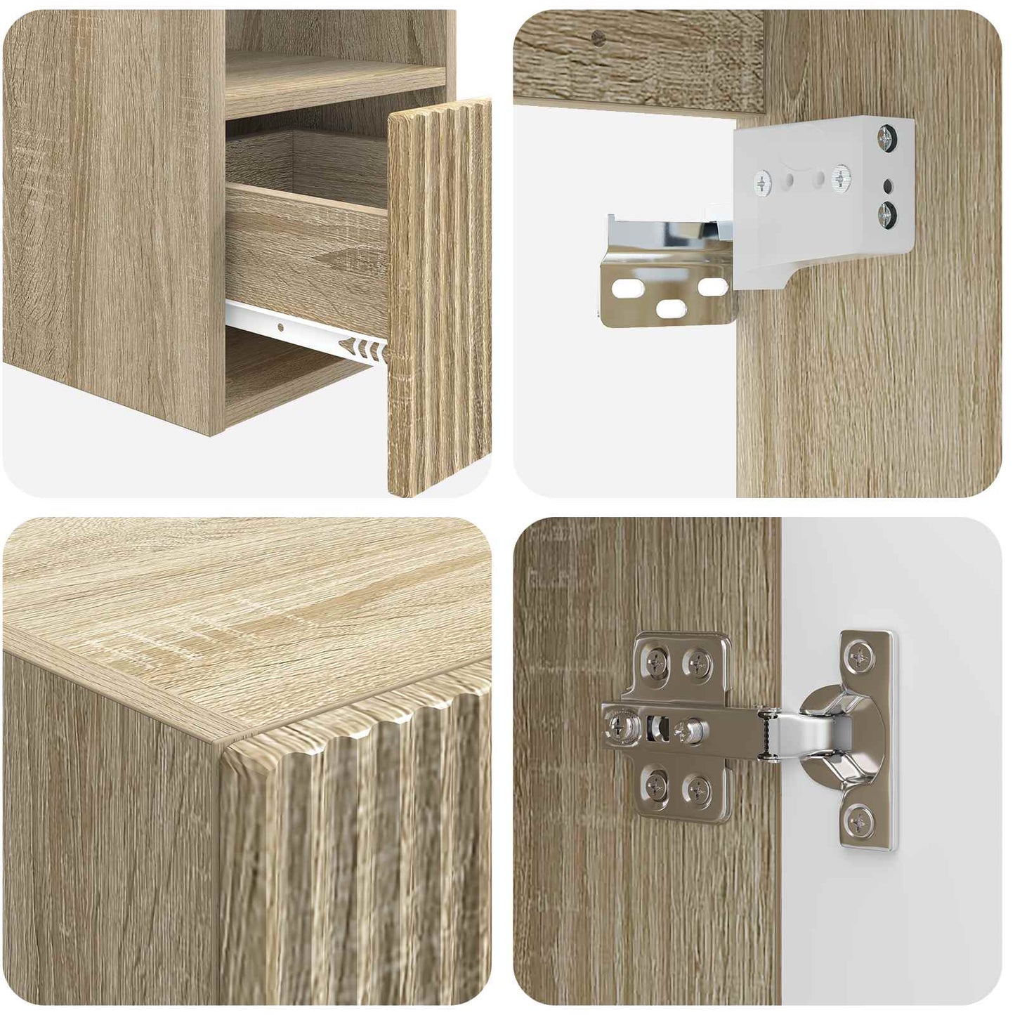 Bathroom Furniture Set 5 pcs Sonoma Oak 33 x 34.5 x 100 cm