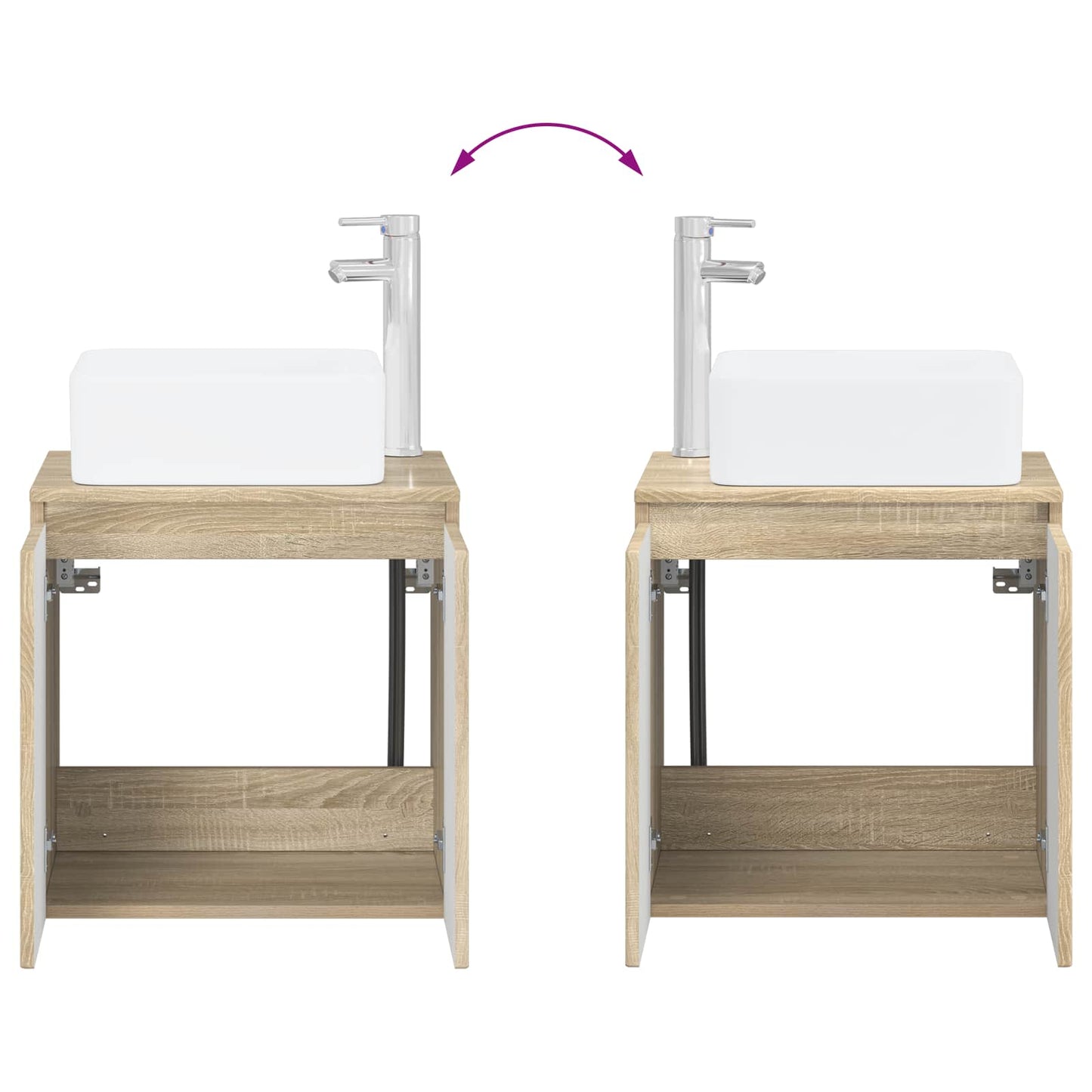 Bathroom Furniture Set 5 pcs Sonoma Oak 33 x 34.5 x 100 cm