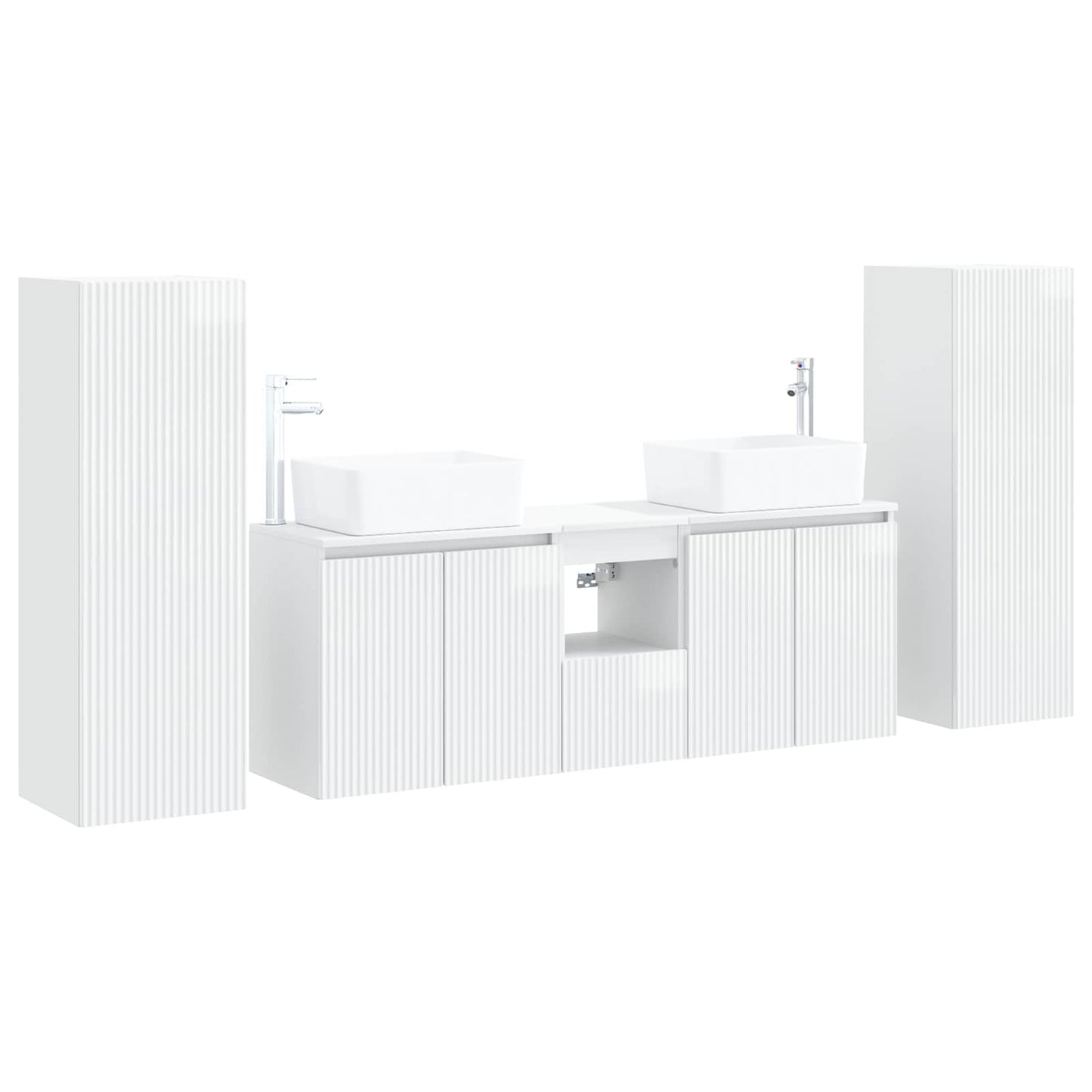 Bathroom Furniture Set 5 pcs High Gloss White