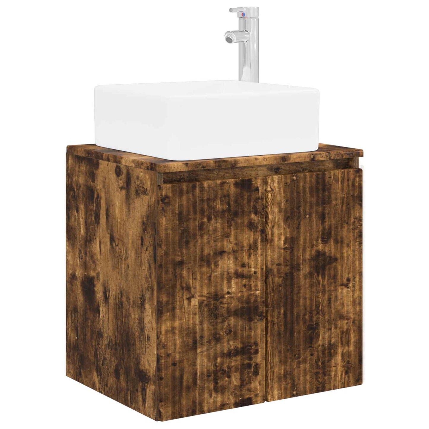 Bathroom Furniture Set 5 pcs Smoked Oak 33 x 34.5 x 100 cm