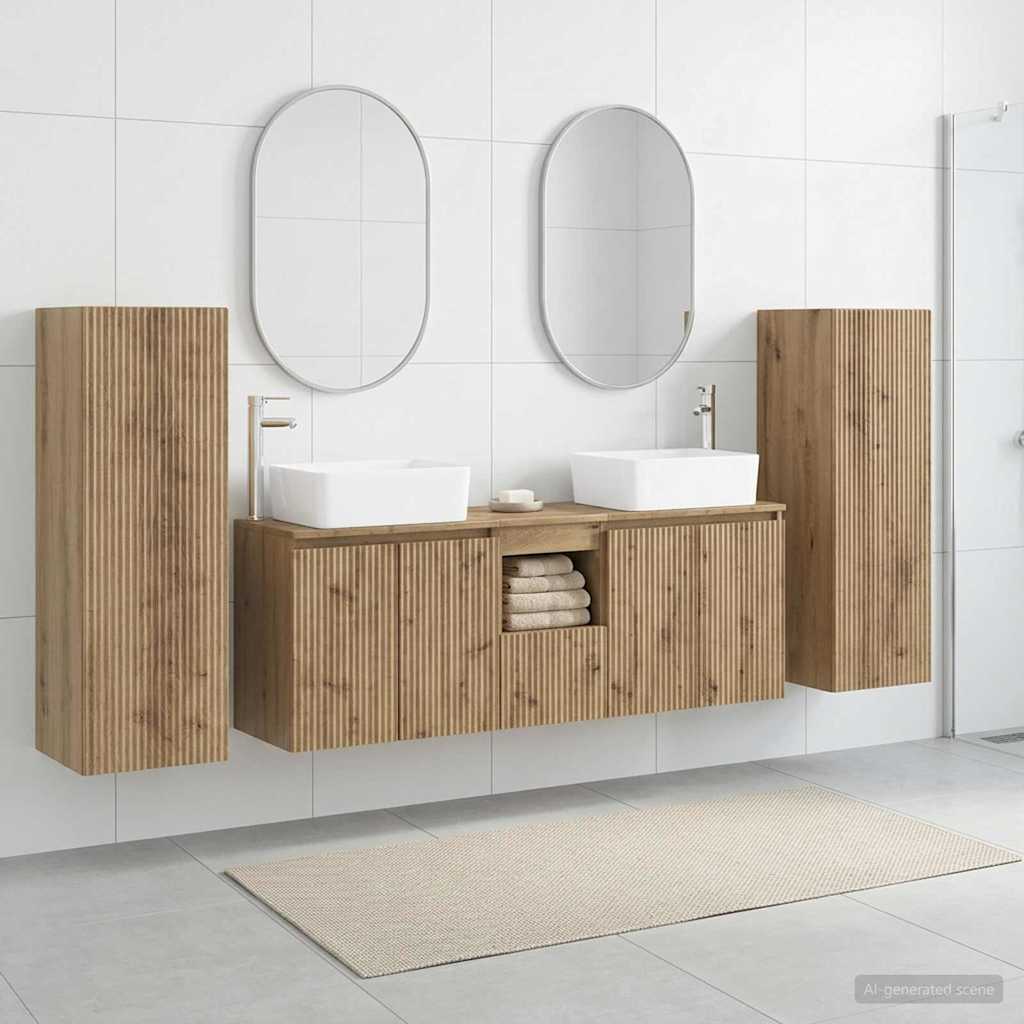 Bathroom Furniture Set 5 pcs Artisan Oak 33 x 34.5 x 100 cm