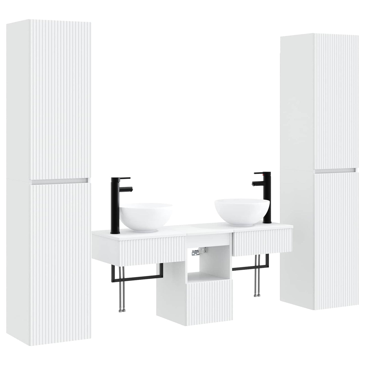 Bathroom Furniture Set 5 pcs White 33 x 34.5 x 160 cm