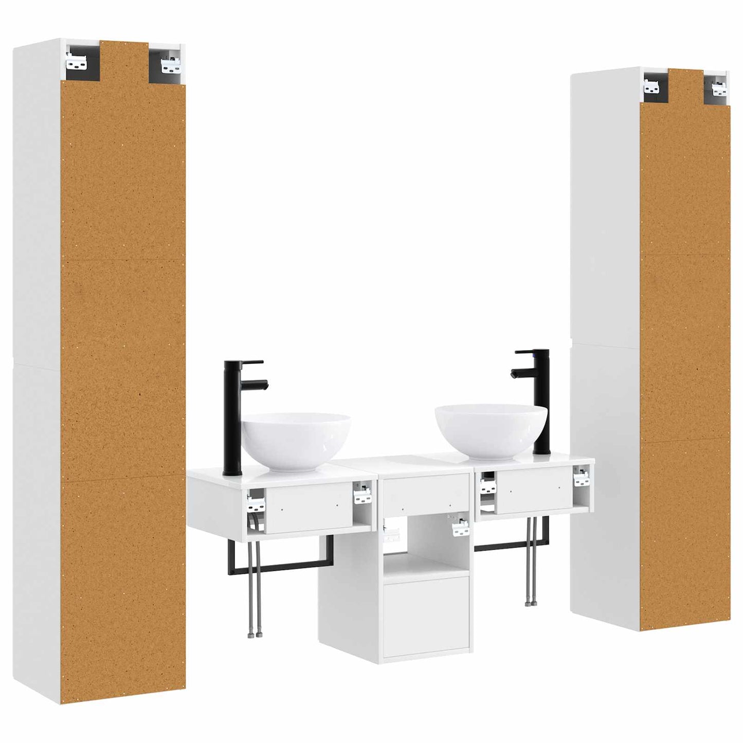 Bathroom Furniture Set 5 pcs High Gloss White