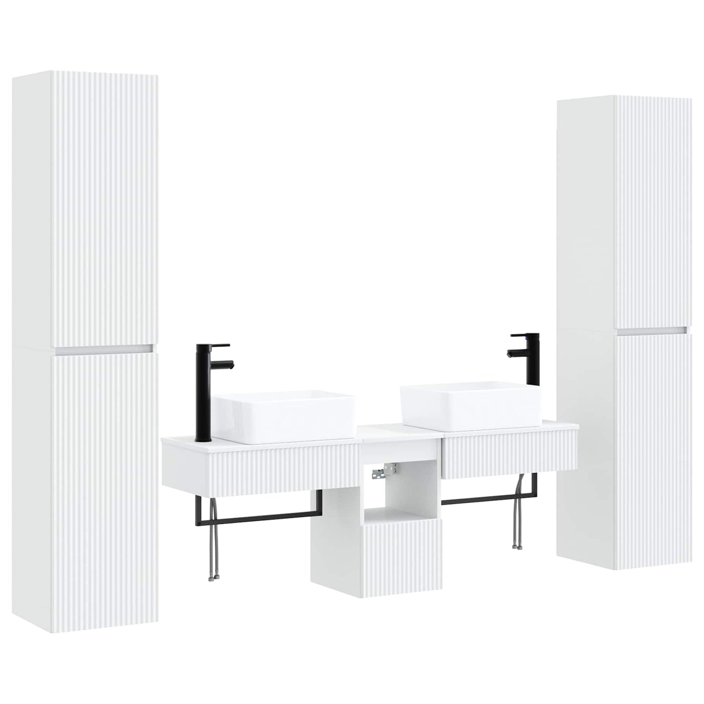 Bathroom Furniture Set 5 pcs White 33 x 34.5 x 160 cm