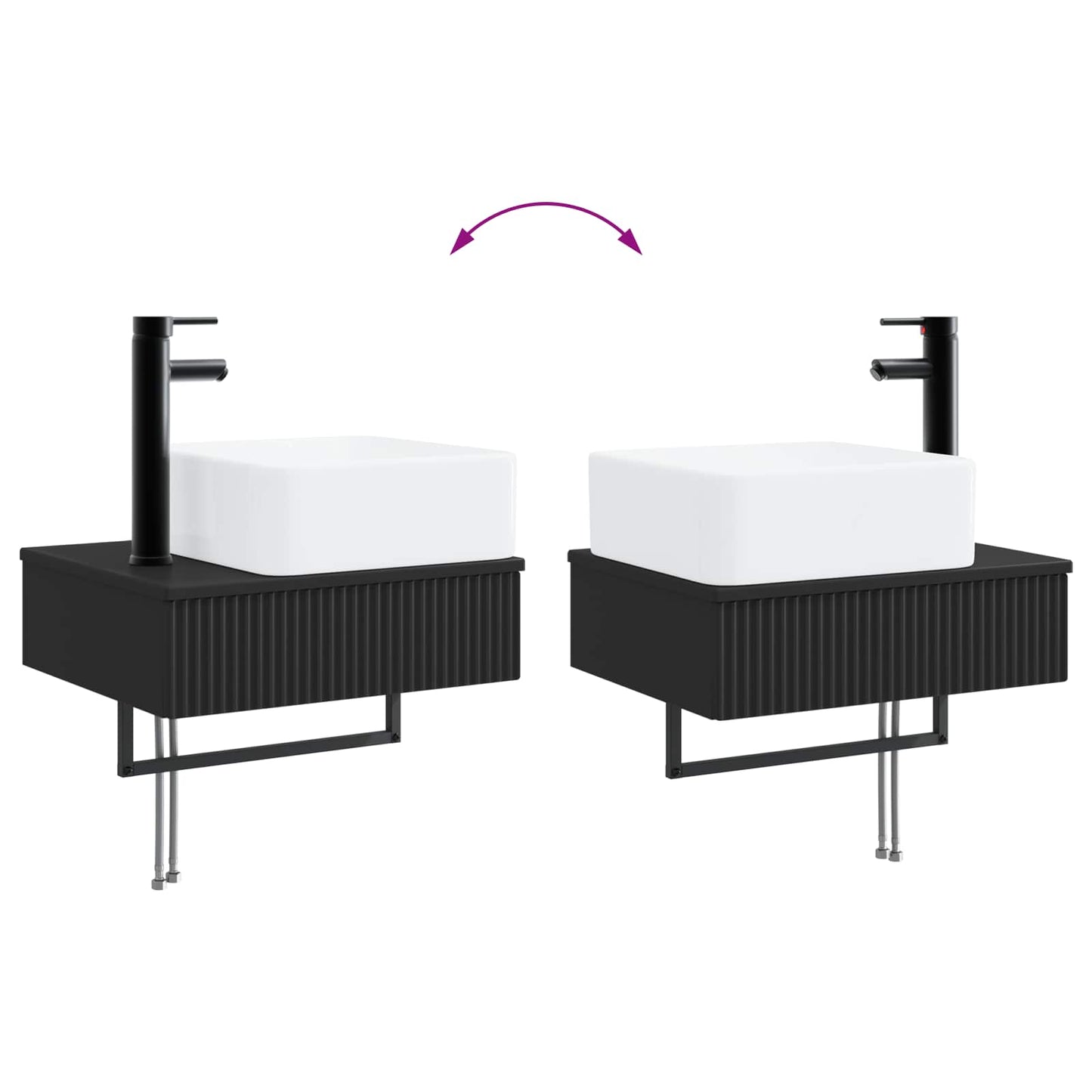 Bathroom Furniture Set 5 pcs Black 33 x 34.5 x 160 cm