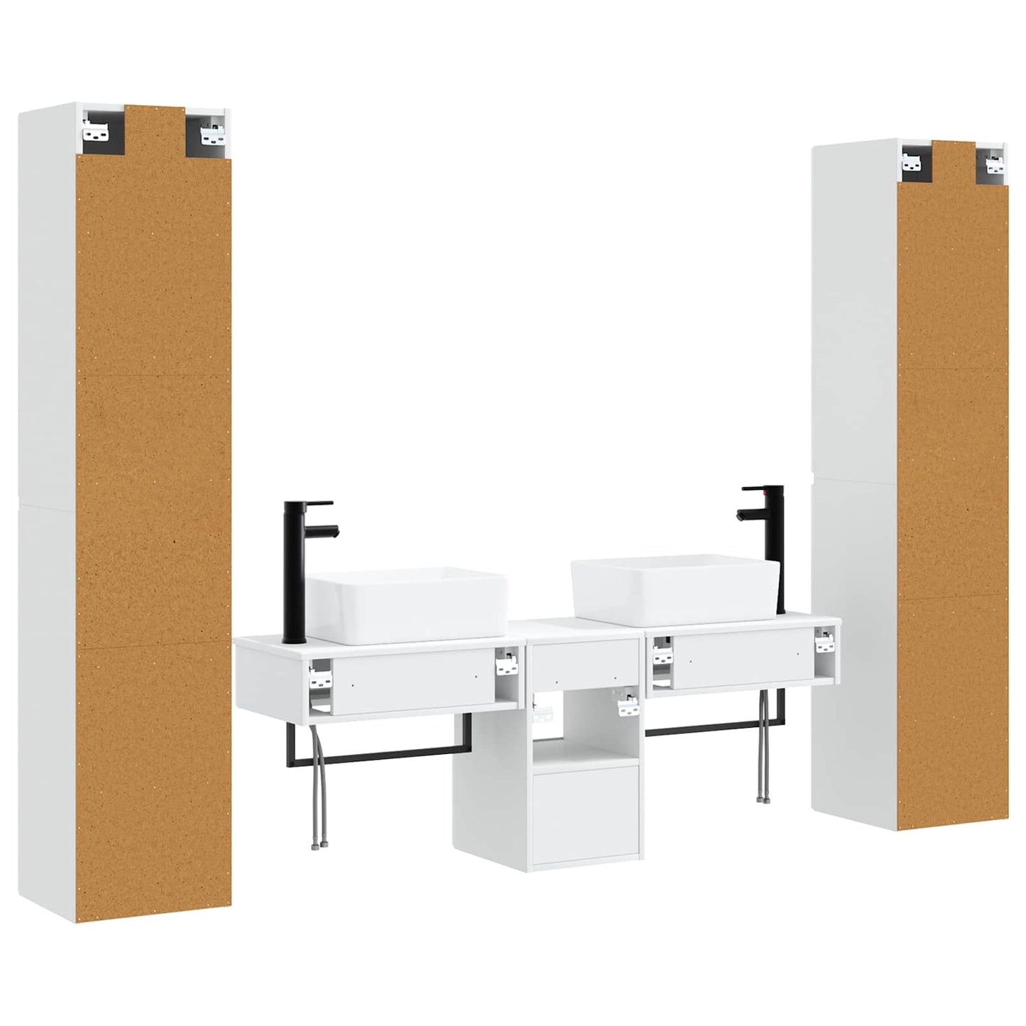 Bathroom Furniture Set 5 pcs High Gloss White