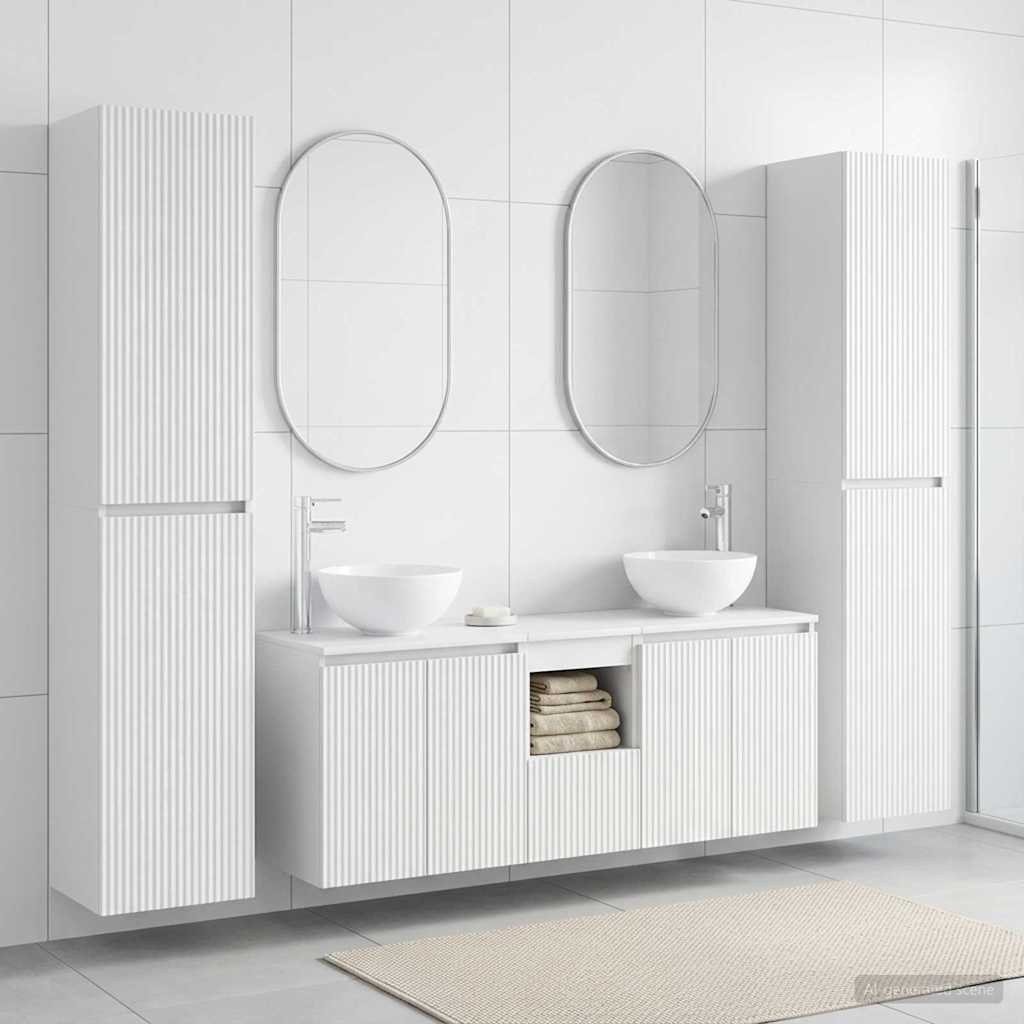 Bathroom Furniture Set 5 pcs White 33 x 34.5 x 160 cm
