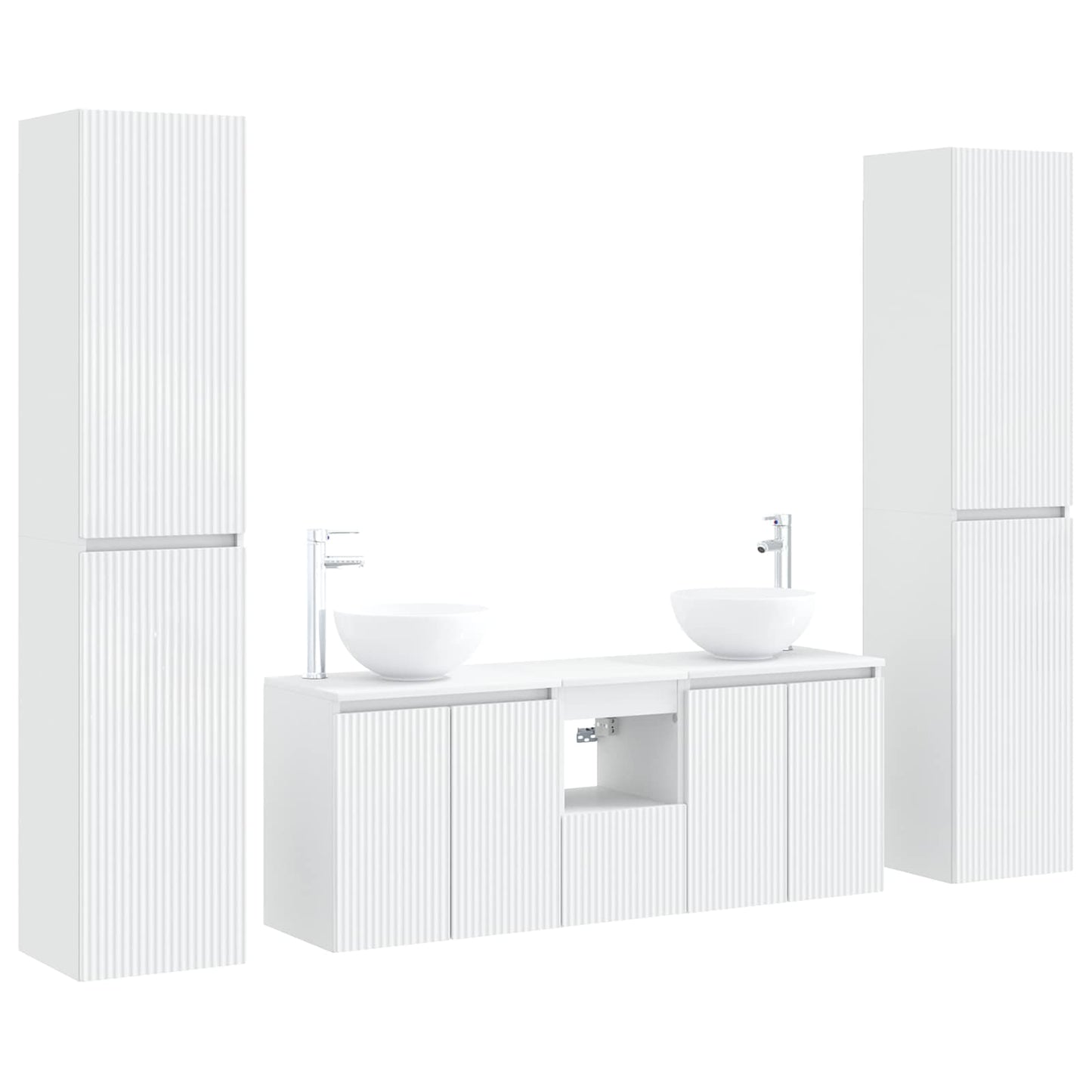 Bathroom Furniture Set 5 pcs White 33 x 34.5 x 160 cm
