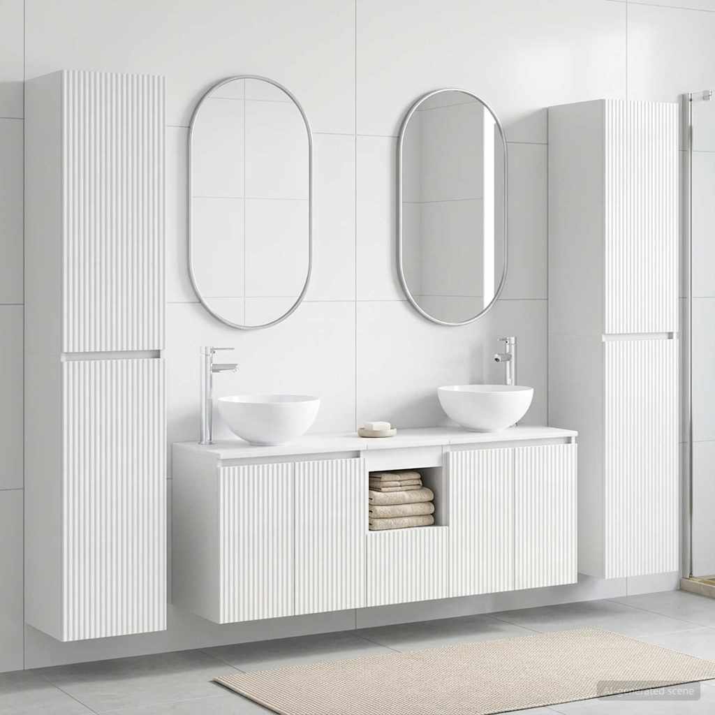 Bathroom Furniture Set 5 pcs High Gloss White