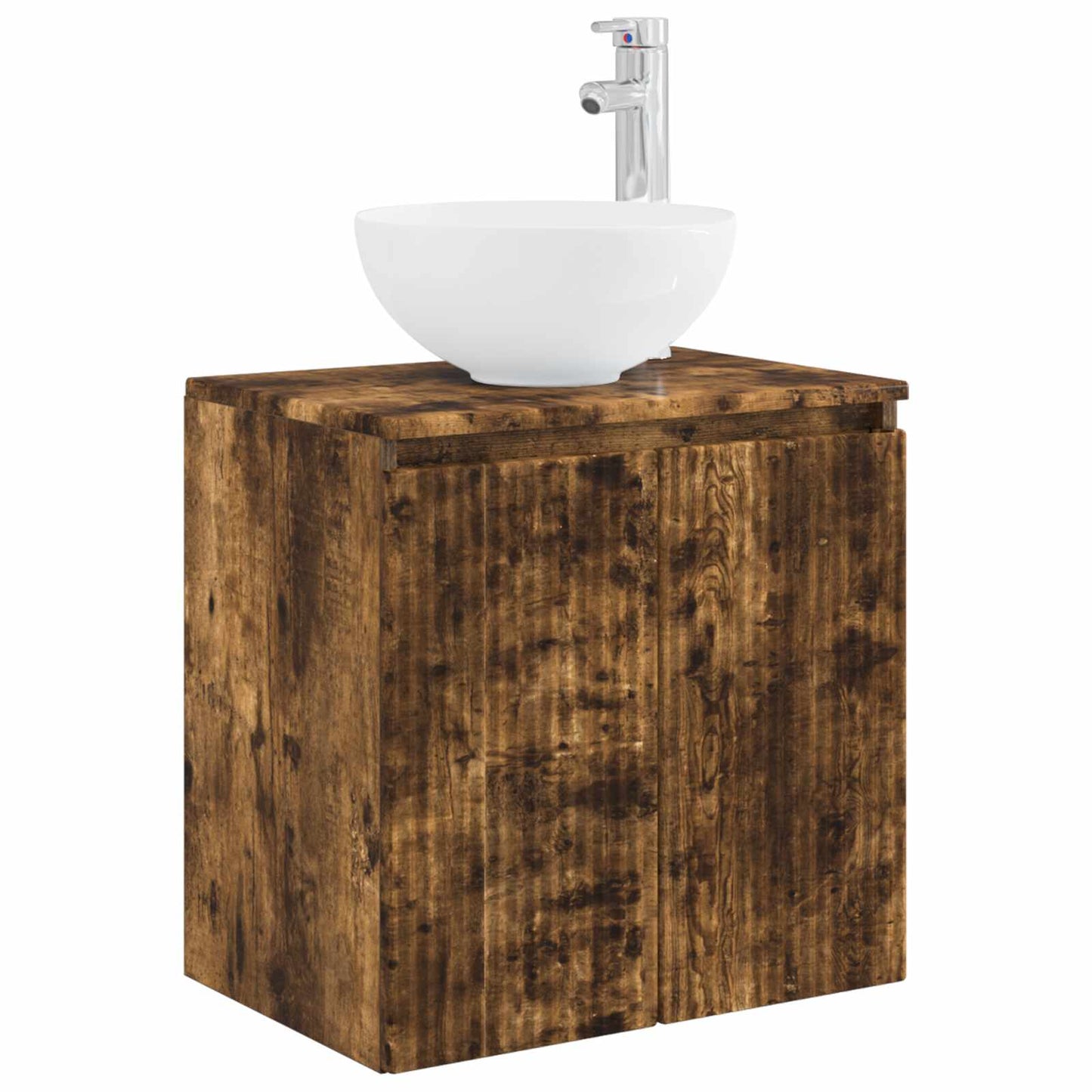 Bathroom Furniture Set 5 pcs Smoked Oak 33 x 34.5 x 160 cm