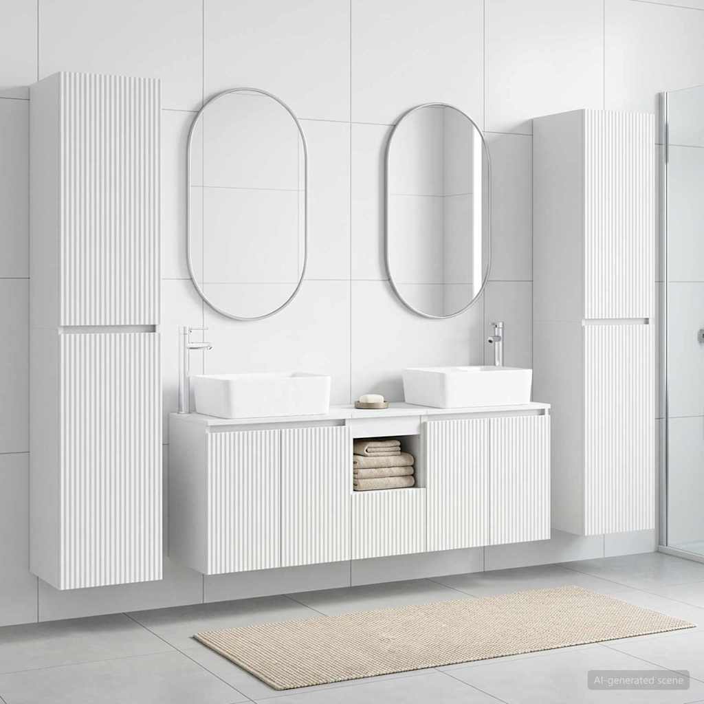 Bathroom Furniture Set 5 pcs White 33 x 34.5 x 160 cm