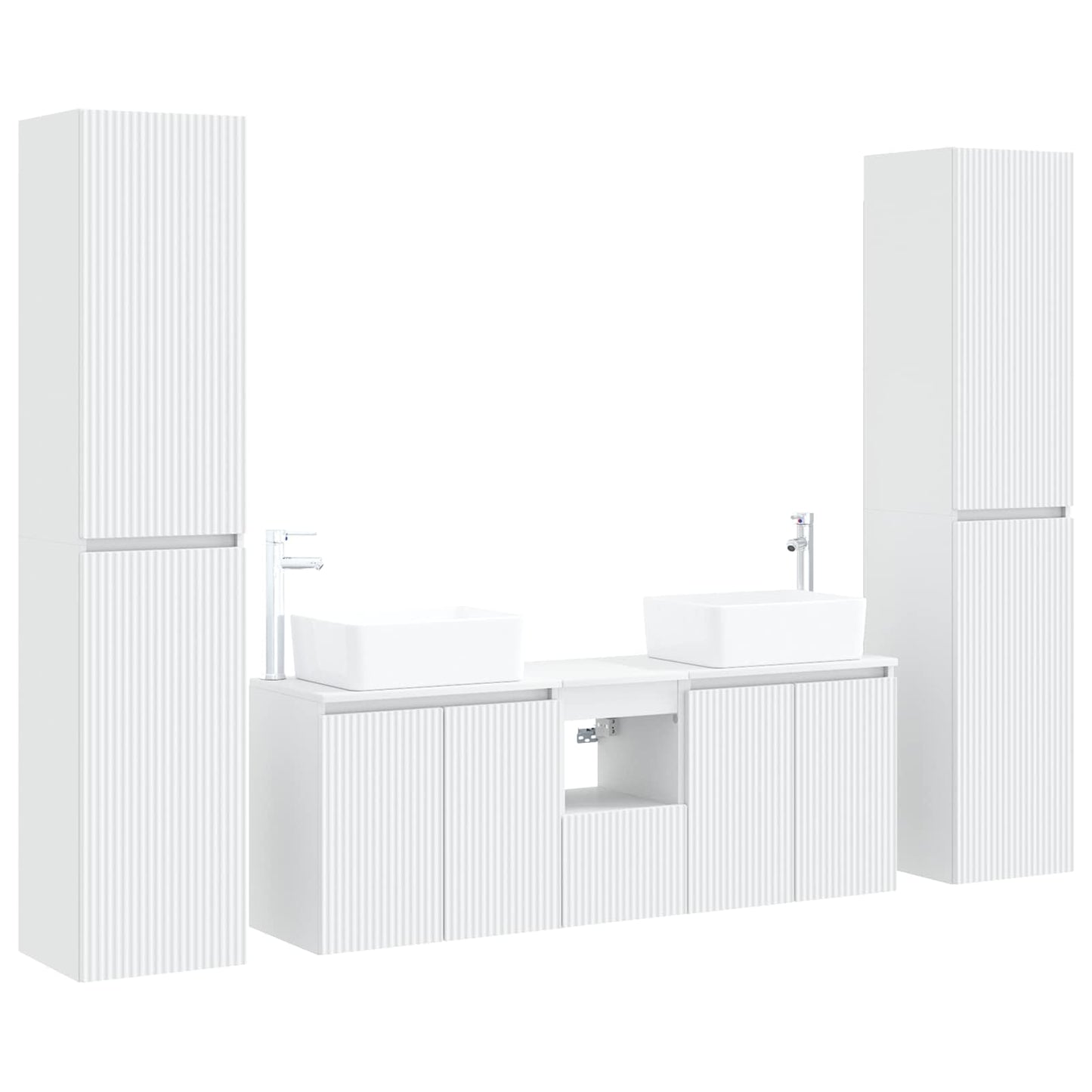 Bathroom Furniture Set 5 pcs White 33 x 34.5 x 160 cm