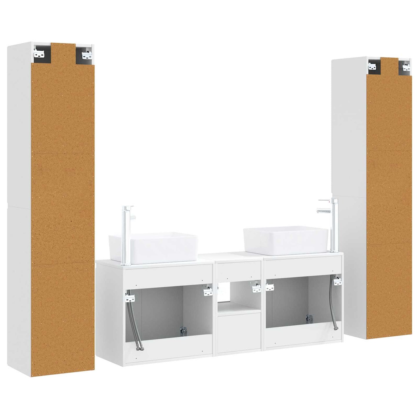 Bathroom Furniture Set 5 pcs White 33 x 34.5 x 160 cm