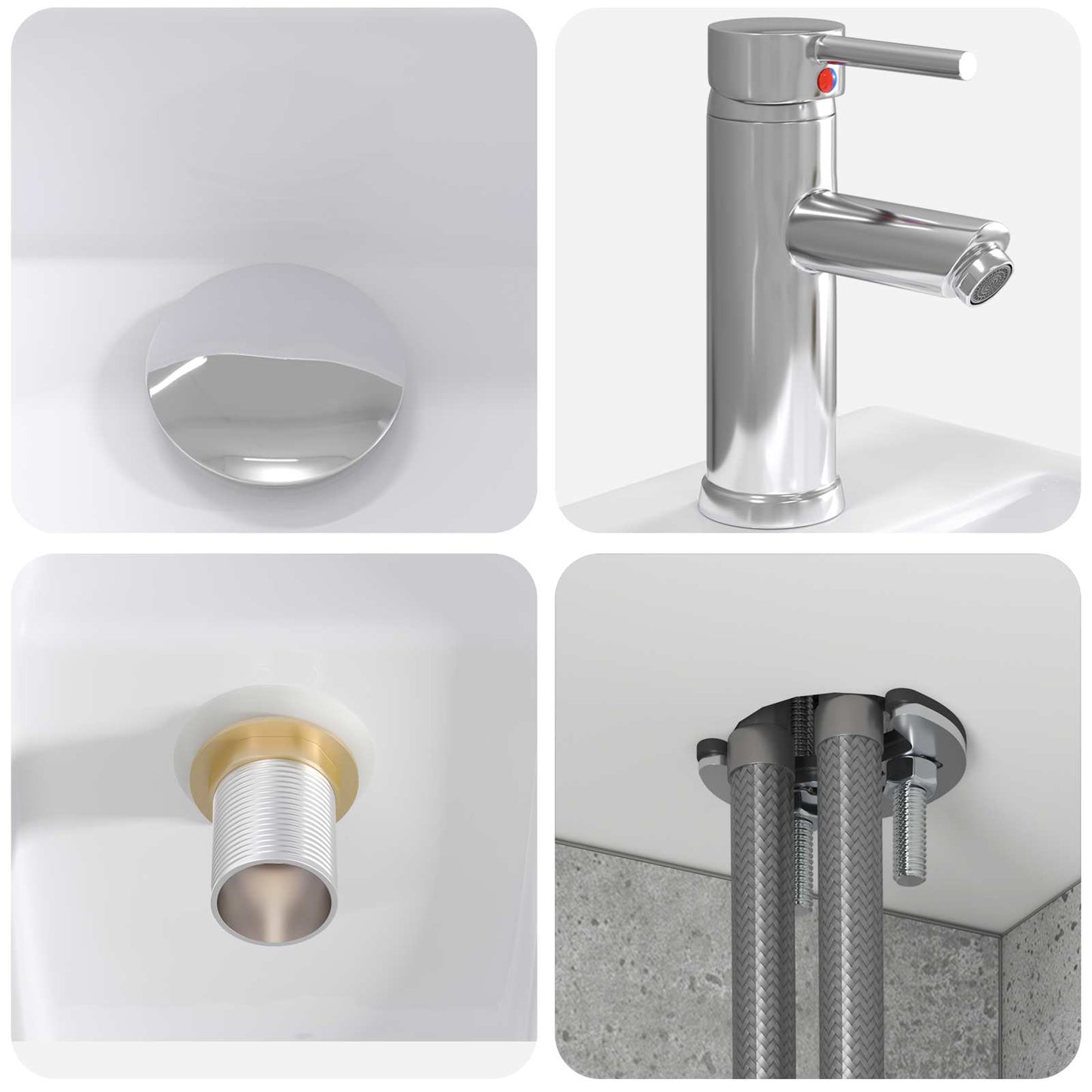 Bathroom Furniture Set 5 pcs Concrete Grey 33 x 34.5 x 160 cm