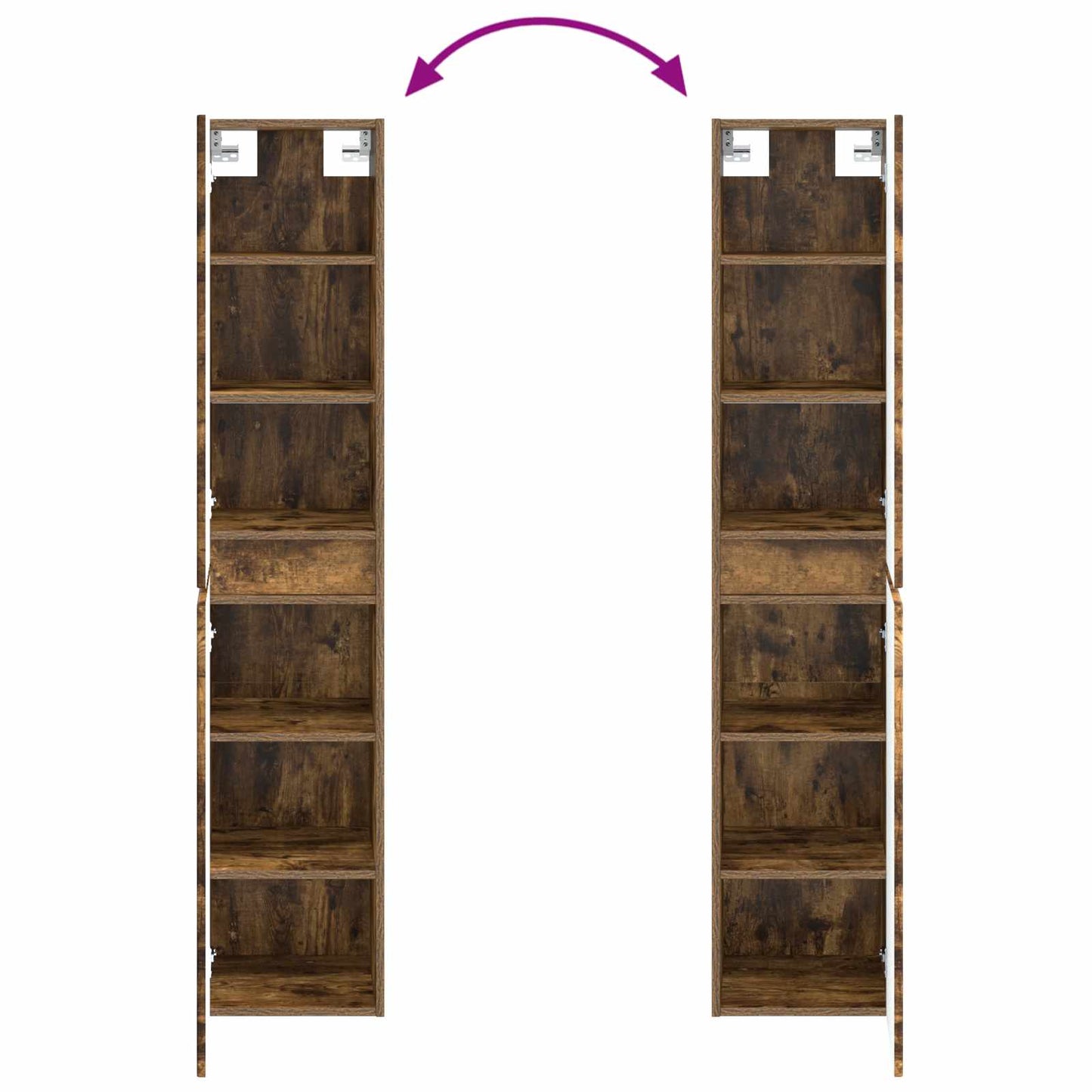 Bathroom Furniture Set 5 pcs Smoked Oak 33 x 34.5 x 160 cm