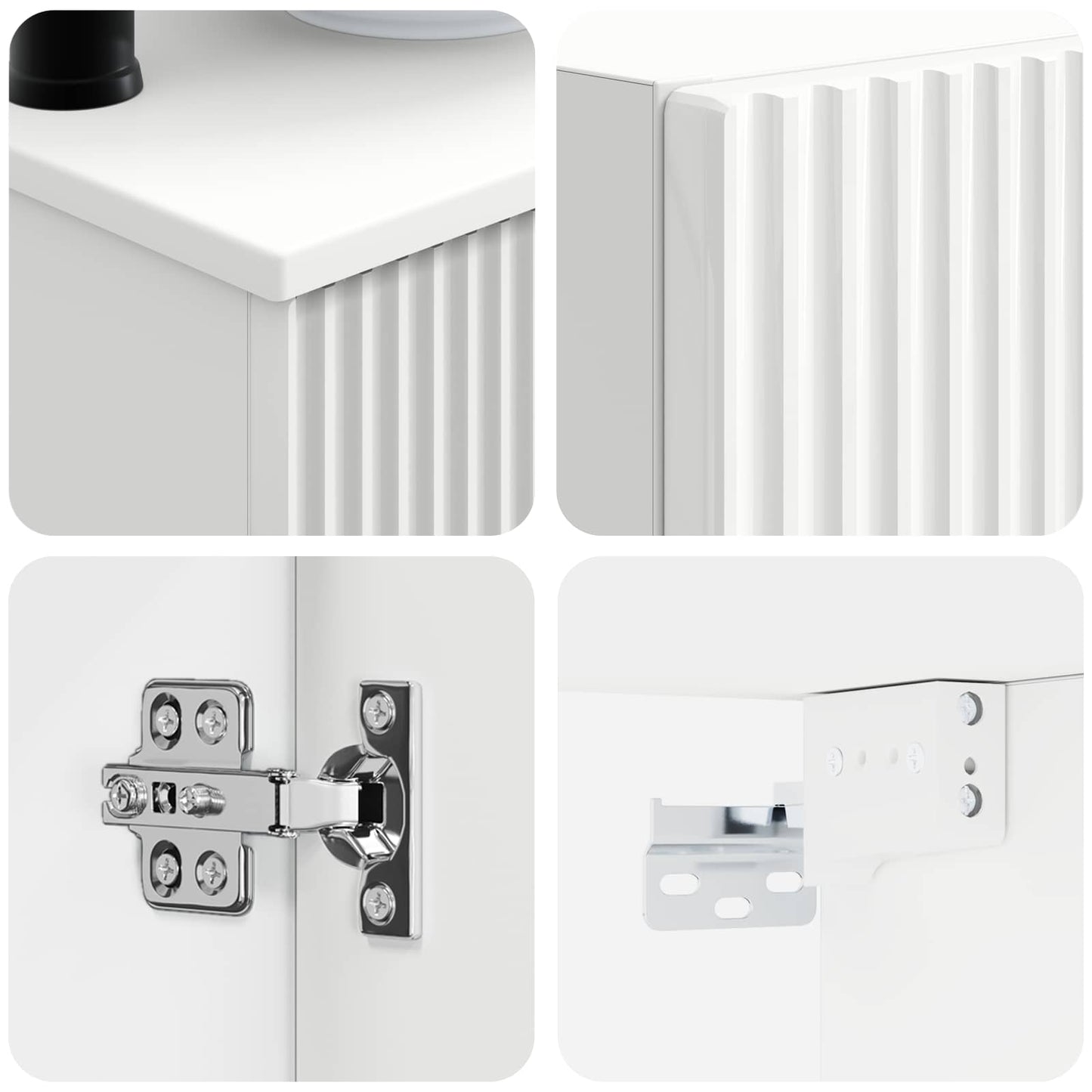 Bathroom Furniture Set 3 pcs White 33 x 34.5 x 160 cm