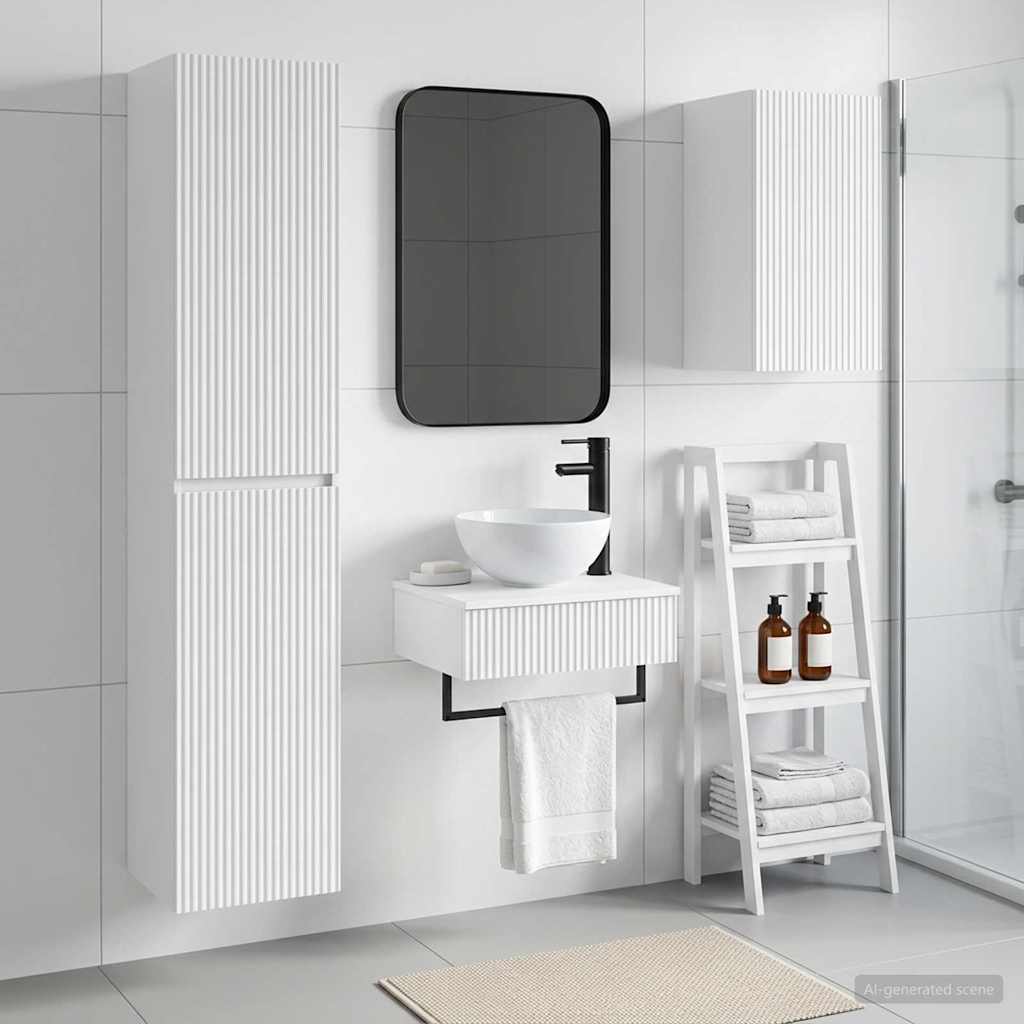 Bathroom Furniture Set 3 pcs White 33 x 34.5 x 160 cm