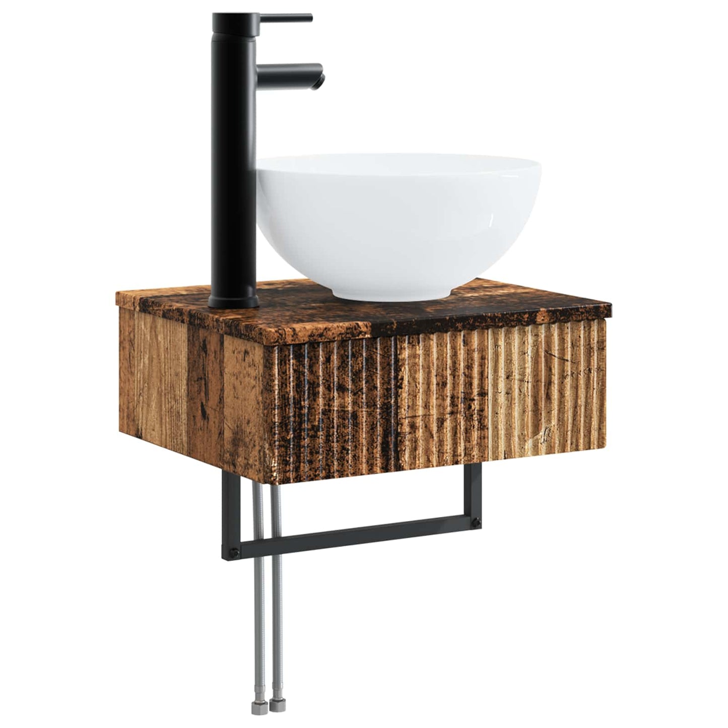 Bathroom Furniture Set 3 pcs Old Wood 33 x 34.5 x 160 cm