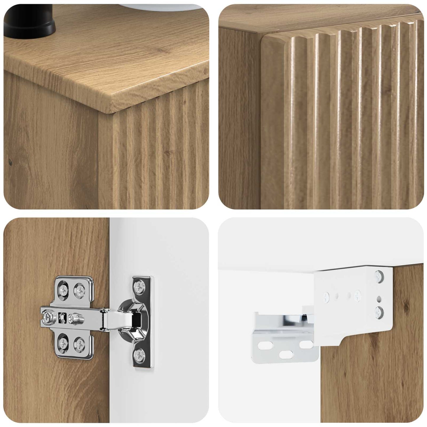 Bathroom Furniture Set 3 pcs Artisan Oak 33 x 34.5 x 160 cm