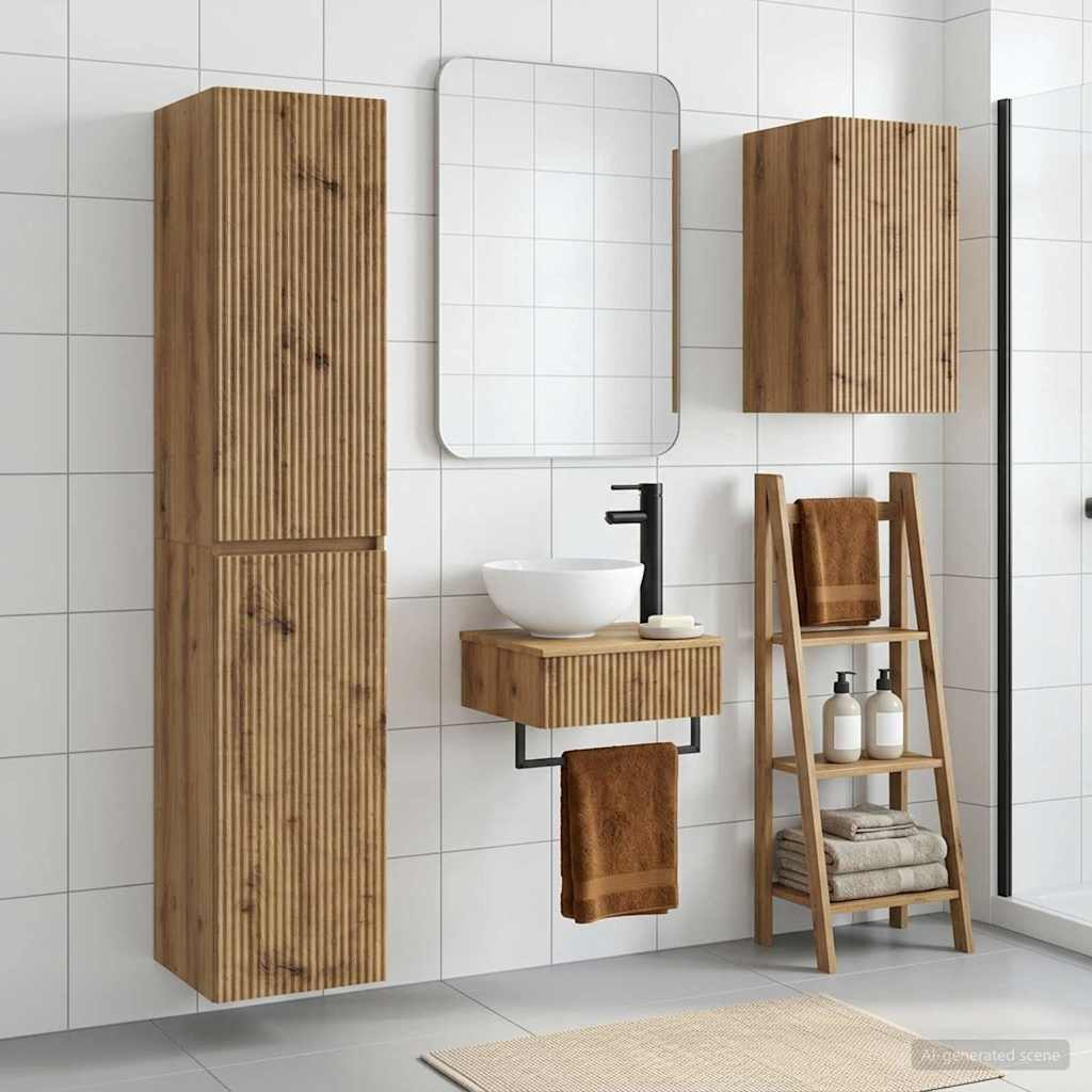 Bathroom Furniture Set 3 pcs Artisan Oak 33 x 34.5 x 160 cm