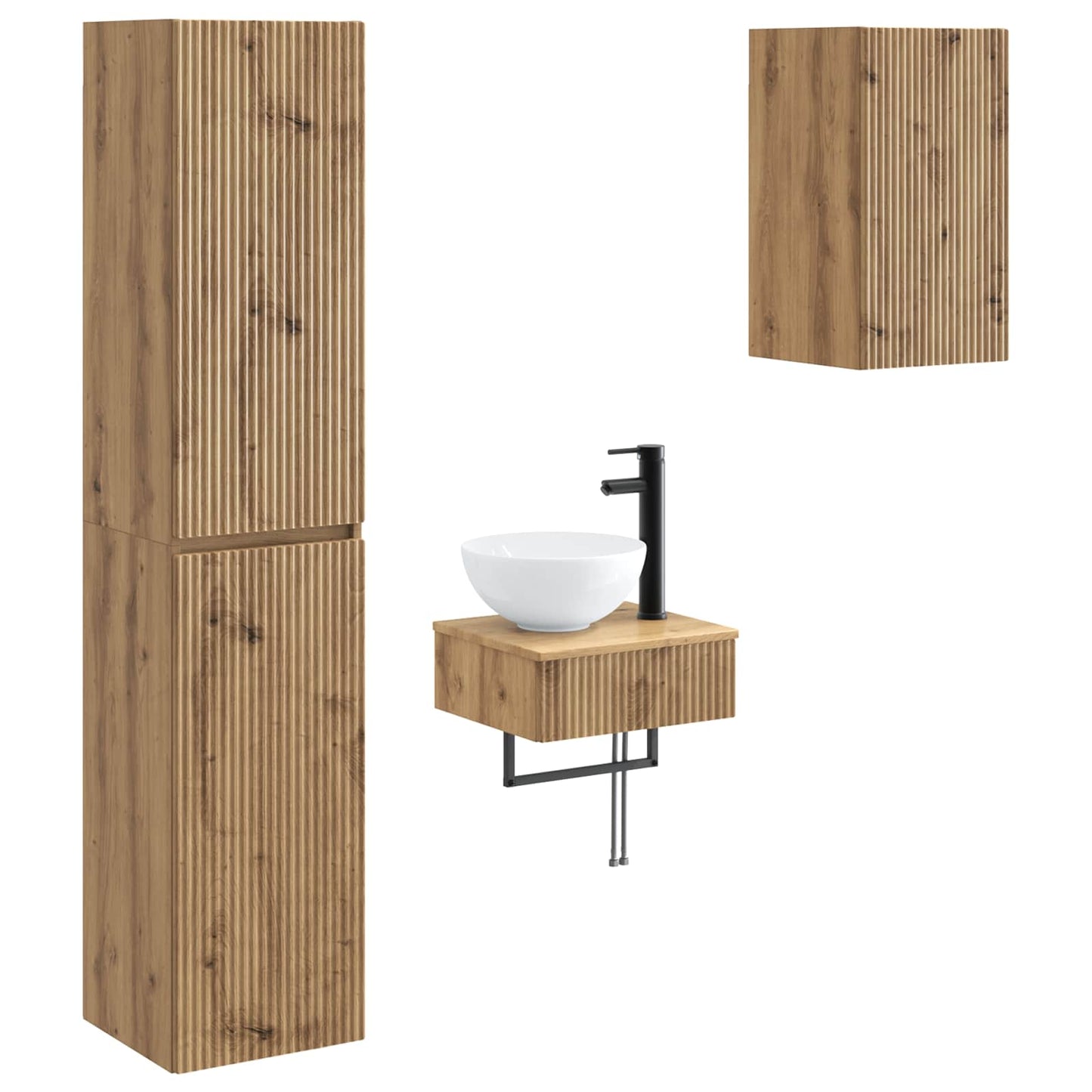 Bathroom Furniture Set 3 pcs Artisan Oak 33 x 34.5 x 160 cm