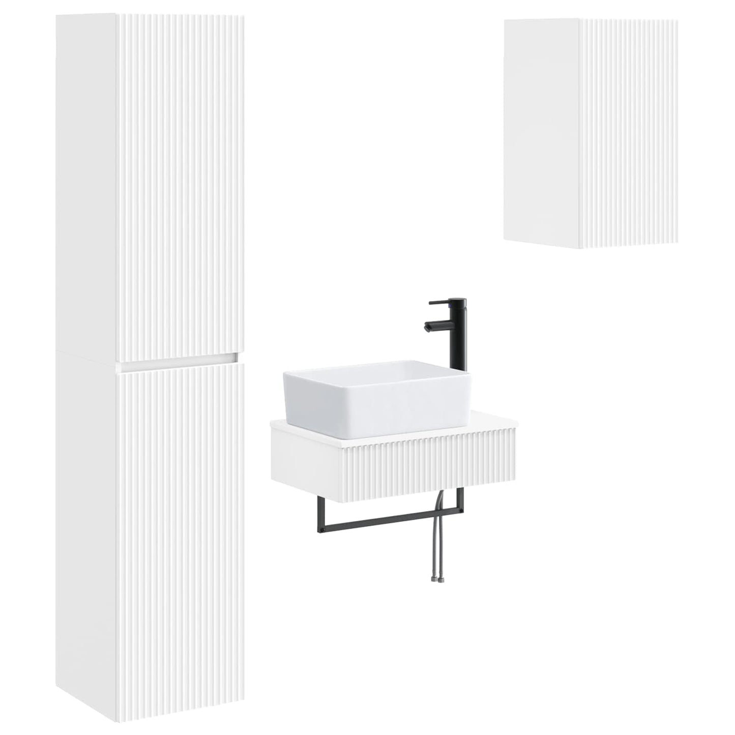 Bathroom Furniture Set 3 pcs White 33 x 34.5 x 160 cm