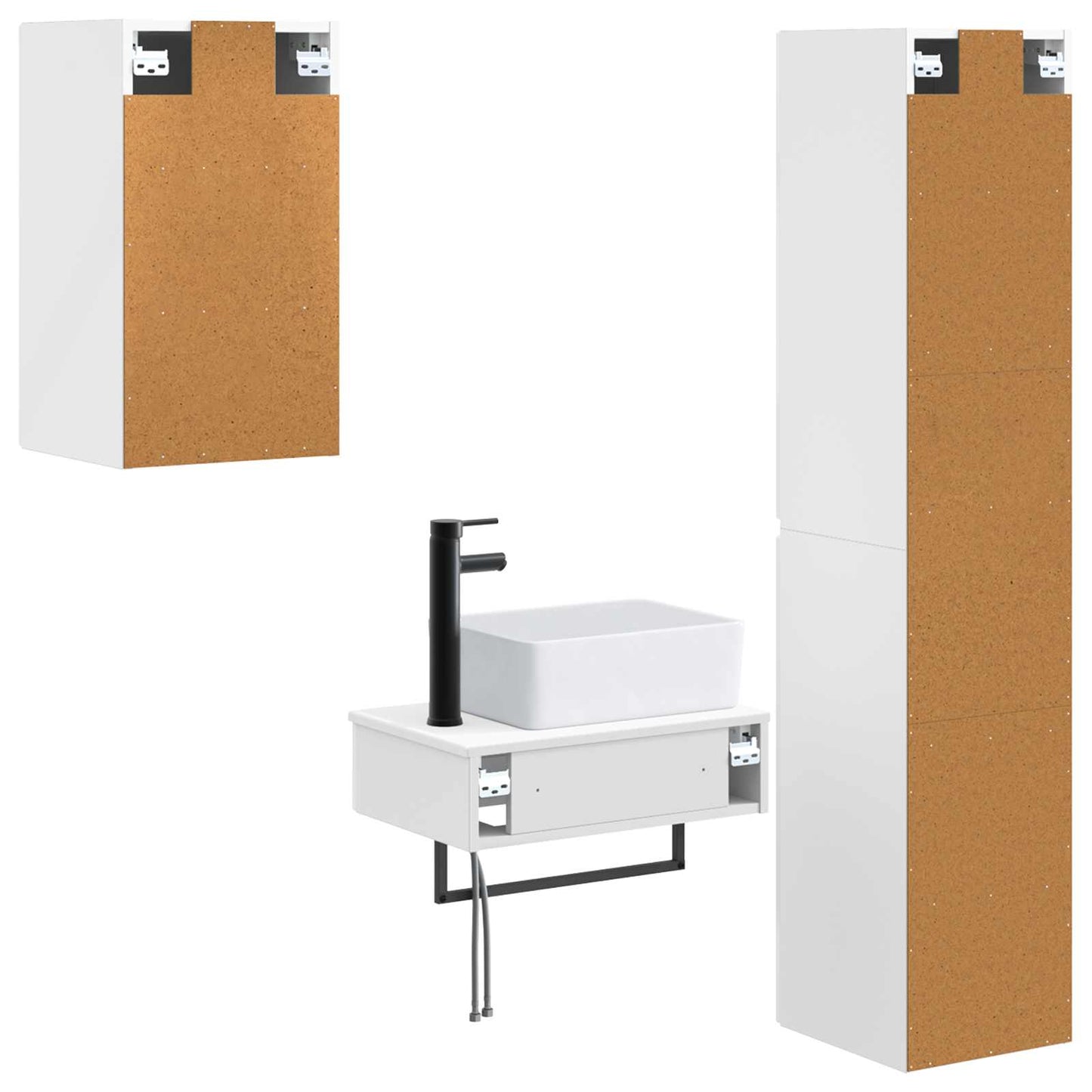 Bathroom Furniture Set 3 pcs High Gloss White