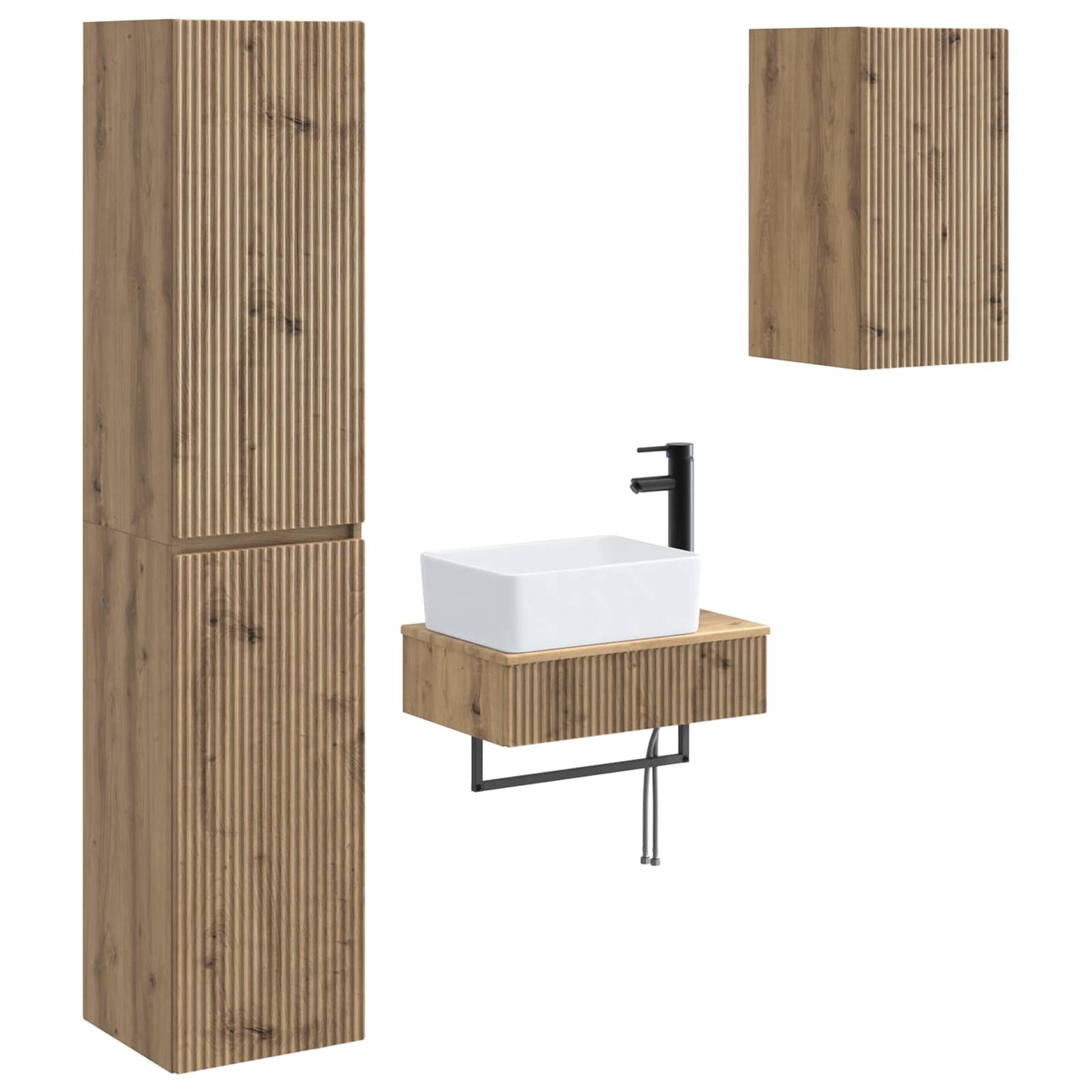 Bathroom Furniture Set 3 pcs Artisan Oak 33 x 34.5 x 160 cm