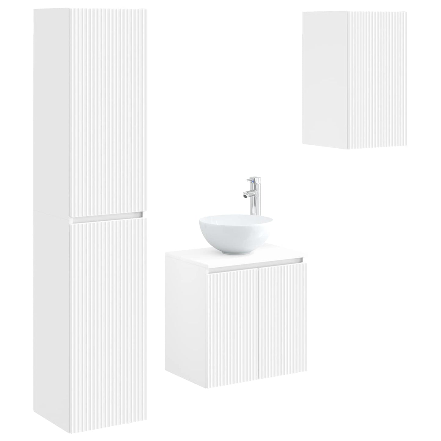 Bathroom Furniture Set 3 pcs White 33 x 34.5 x 160 cm