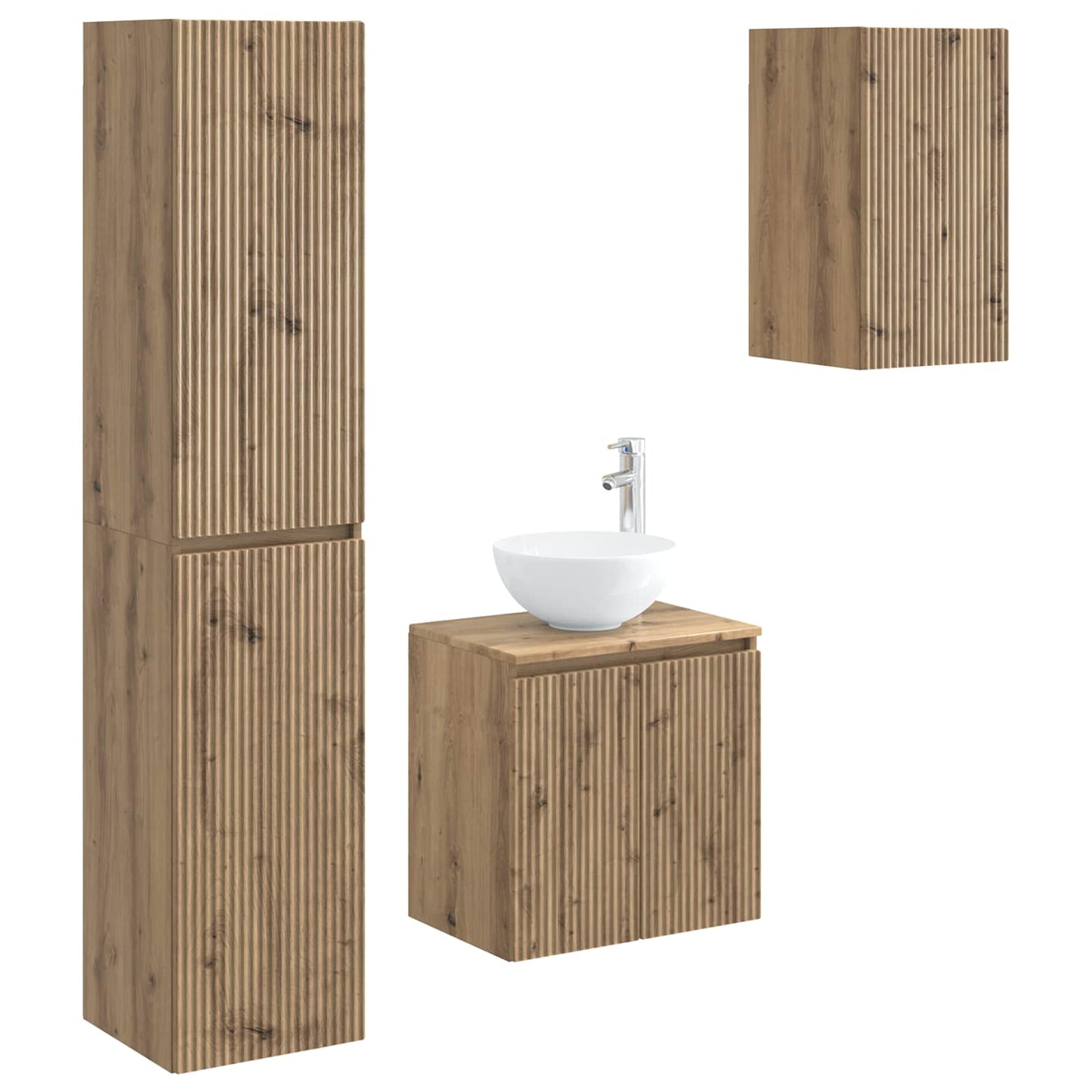 Bathroom Furniture Set 3 pcs Artisan Oak 33 x 34.5 x 160 cm