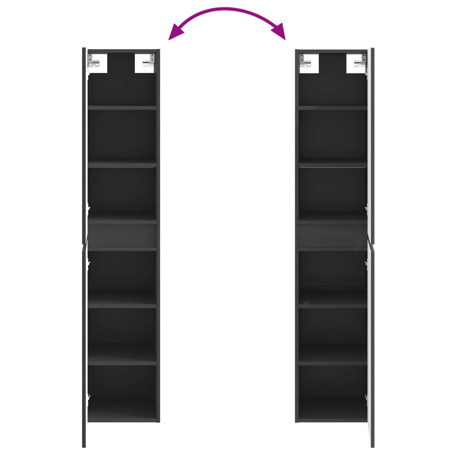 Bathroom Furniture Set 3 pcs Black 33 x 34.5 x 160 cm