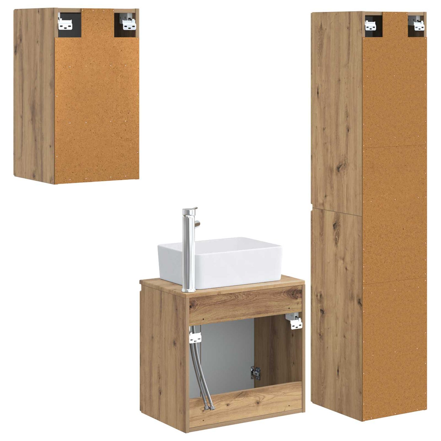 Bathroom Furniture Set 3 pcs Artisan Oak 33 x 34.5 x 160 cm