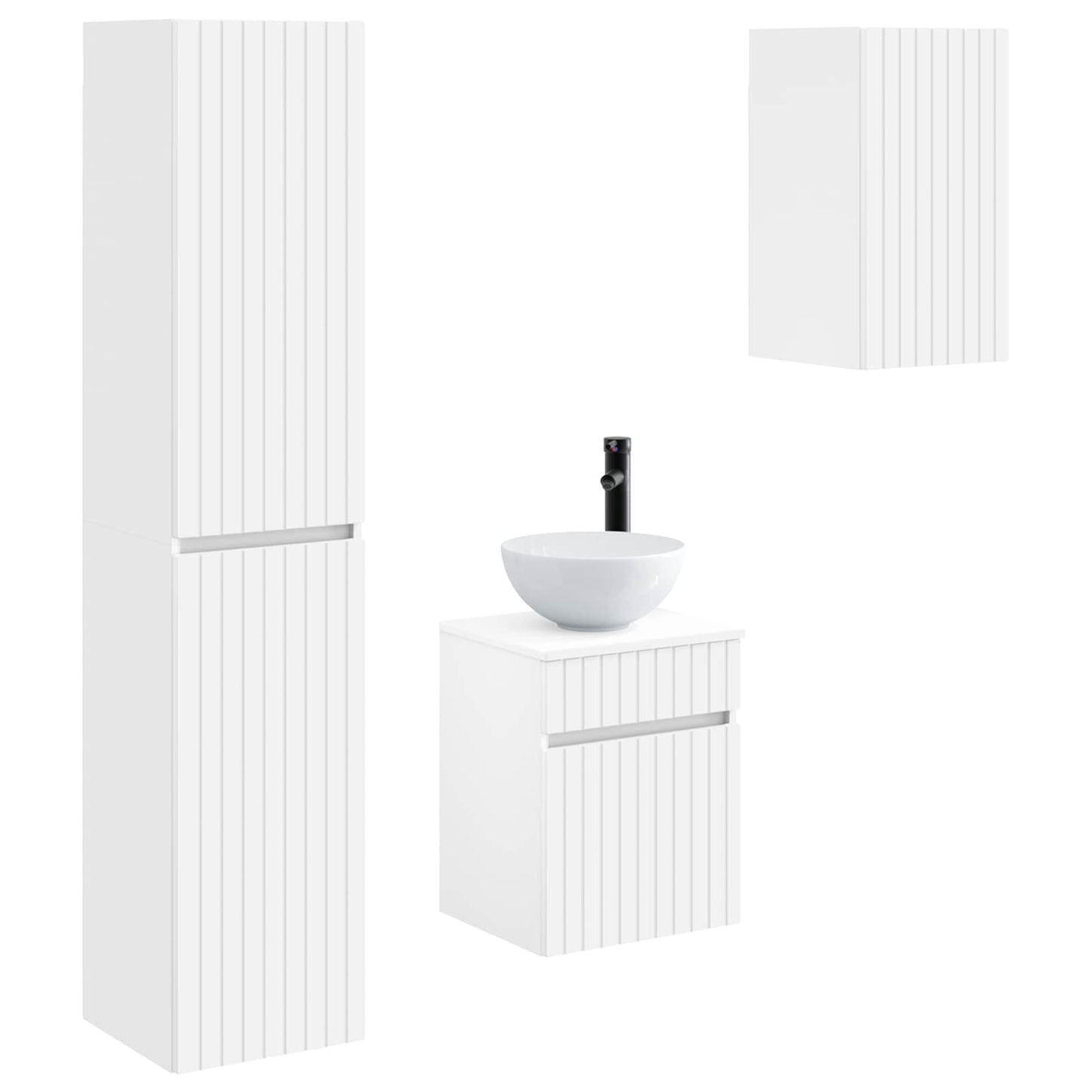 Bathroom Furniture Set 3 pcs White 33 x 34.5 x 160 cm