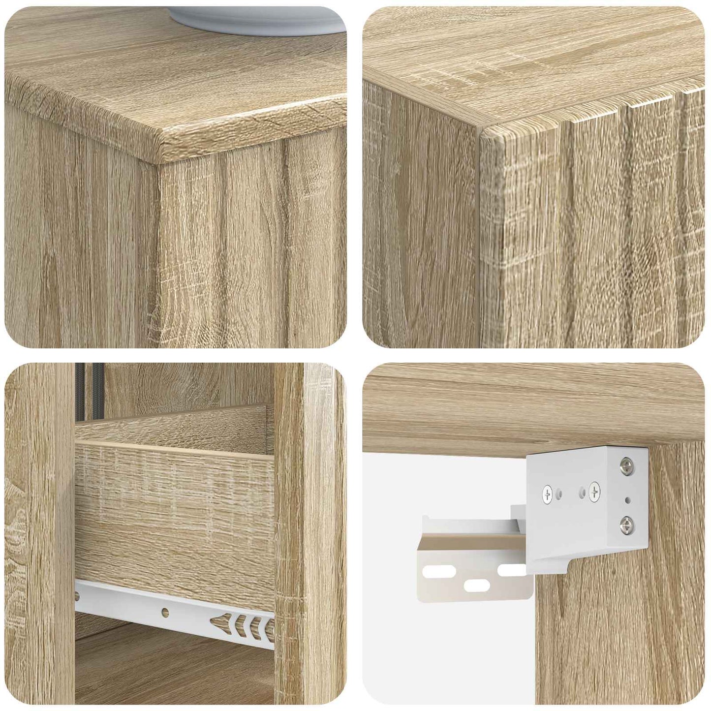 Bathroom Furniture Set 3 pcs Sonoma Oak 33 x 34.5 x 160 cm