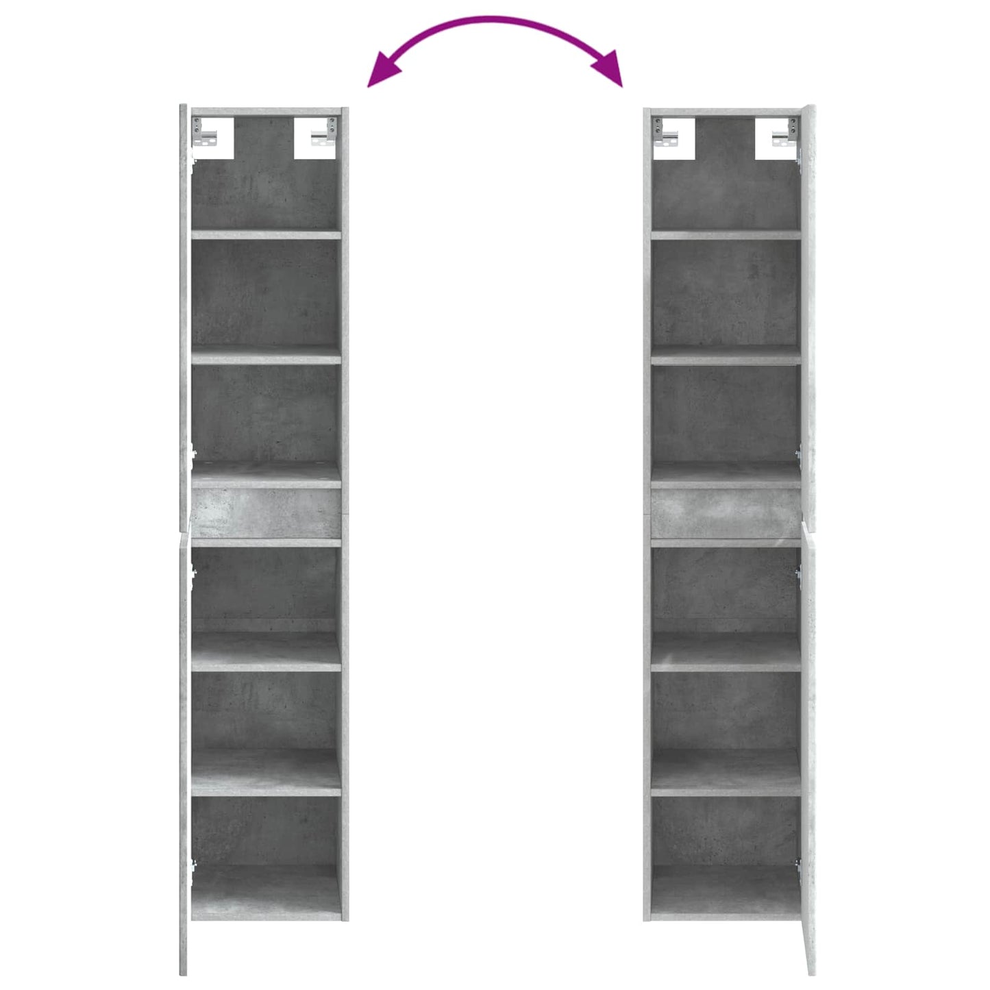 Bathroom Furniture Set 3 pcs Concrete Grey 33 x 34.5 x 160 cm