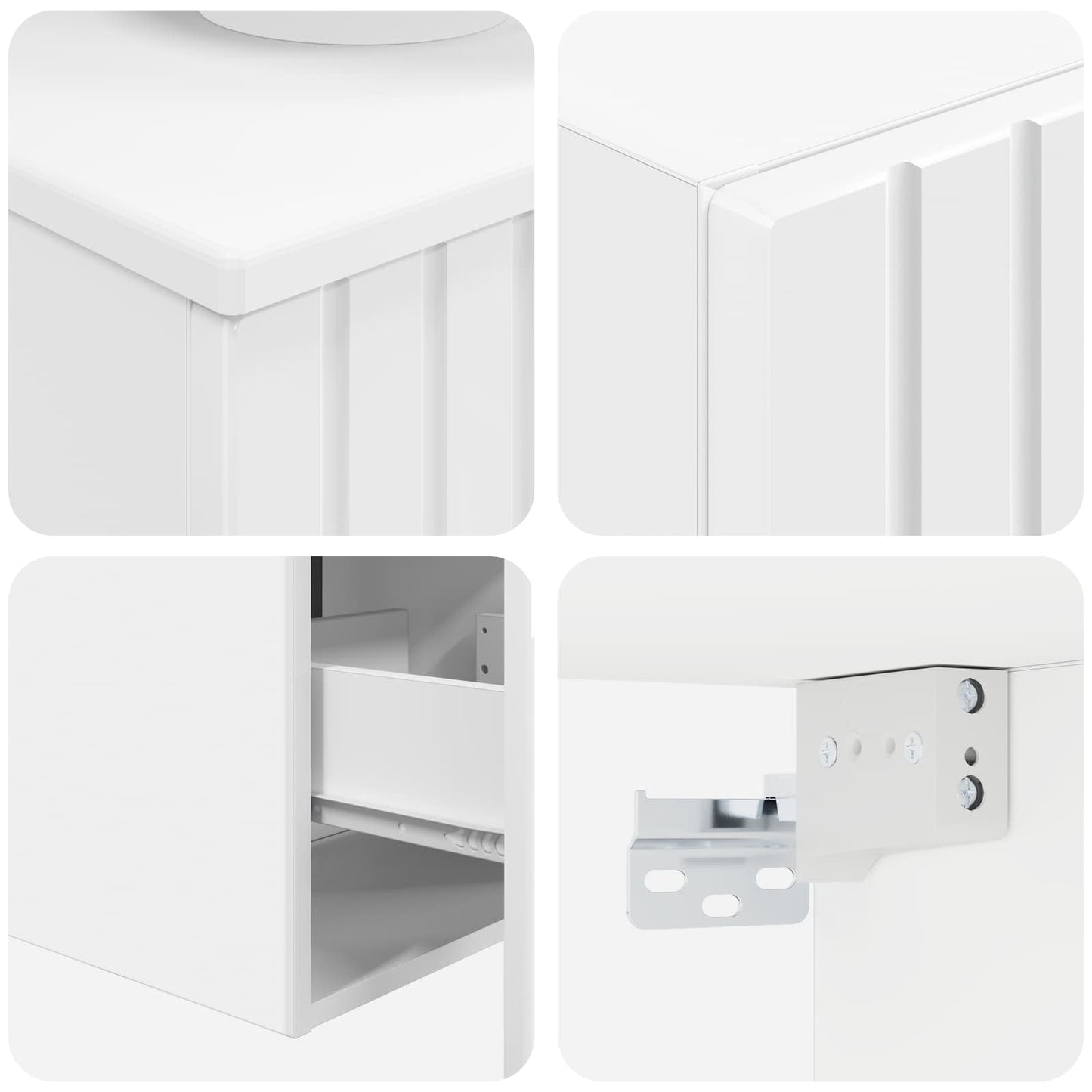 Bathroom Furniture Set 3 pcs High Gloss White