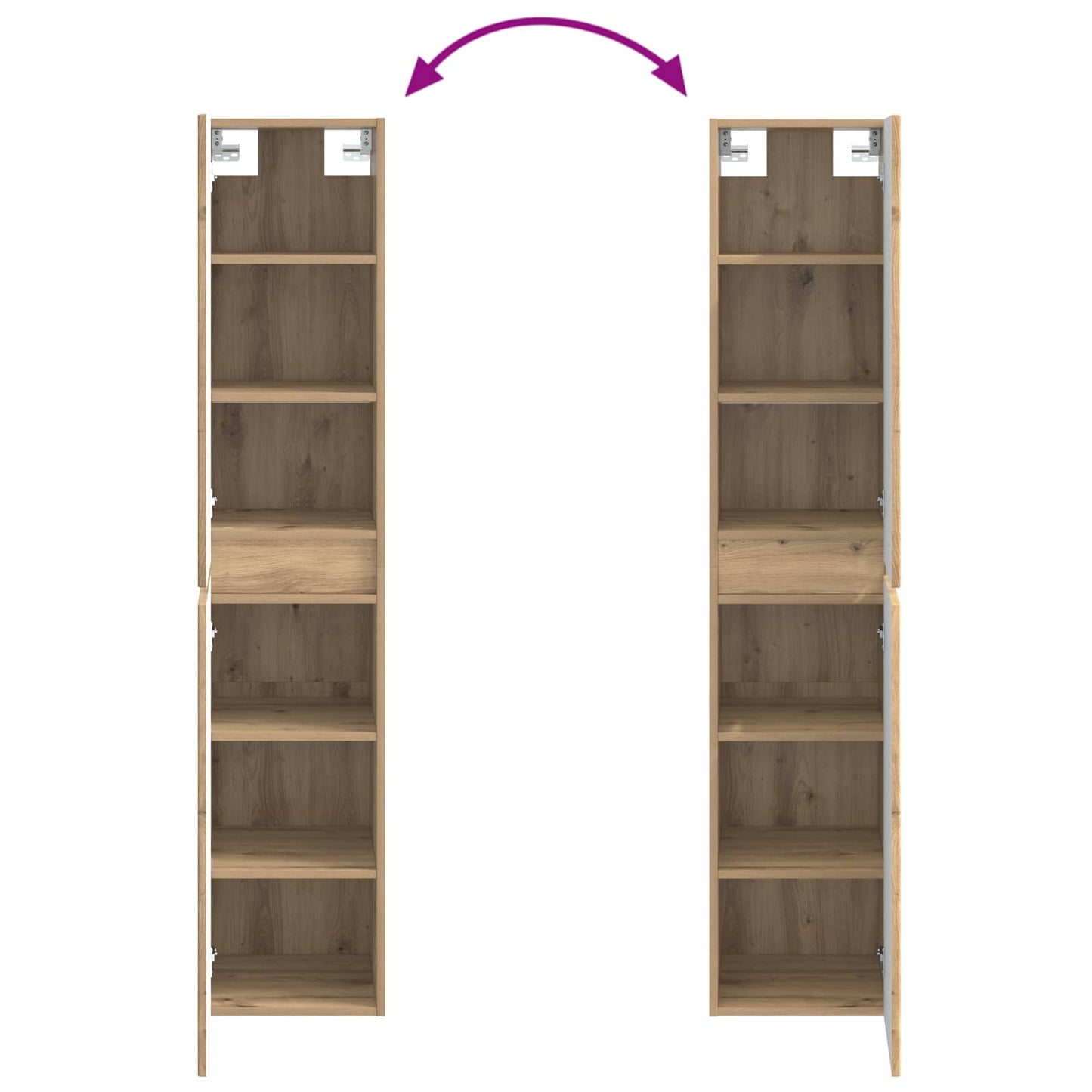 Bathroom Furniture Set 3 pcs Artisan Oak 33 x 34.5 x 160 cm