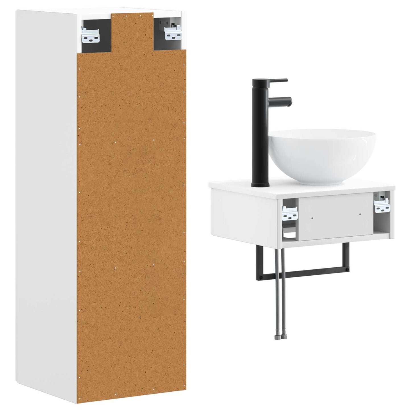 Bathroom Furniture Set 2 pcs White 33 x 34.5 x 100 cm