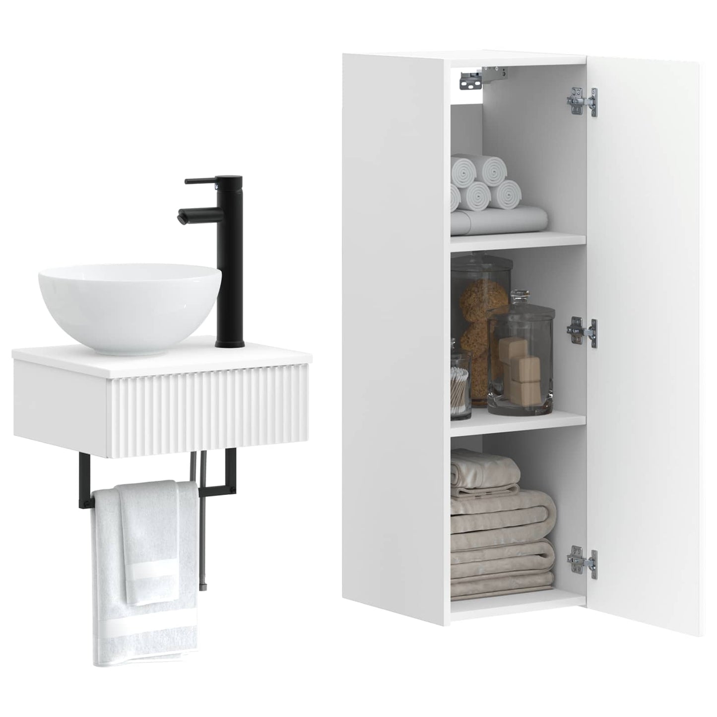 Bathroom Furniture Set 2 pcs White 33 x 34.5 x 100 cm