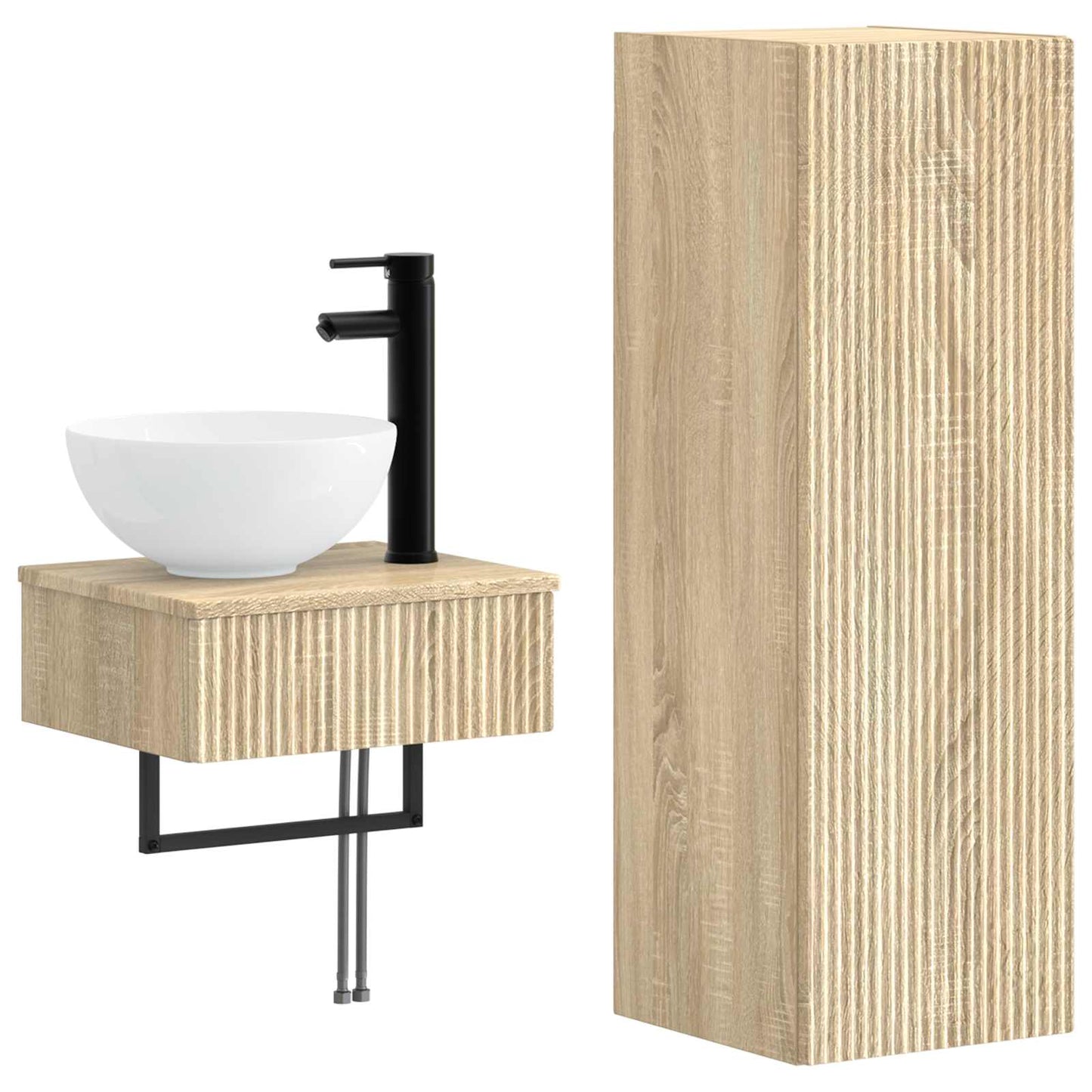 Bathroom Furniture Set 2 pcs Sonoma Oak 33 x 34.5 x 100 cm