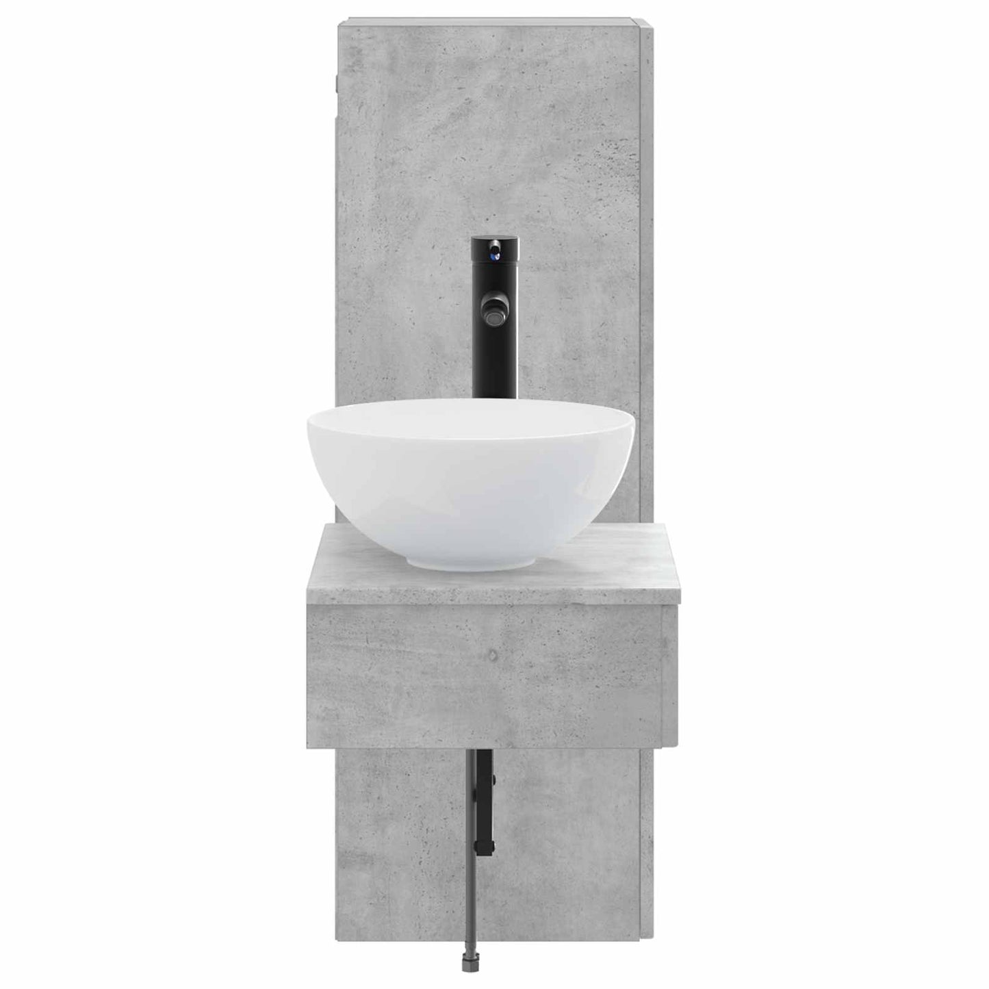 Bathroom Furniture Set 2 pcs Concrete Grey 33 x 34.5 x 100 cm