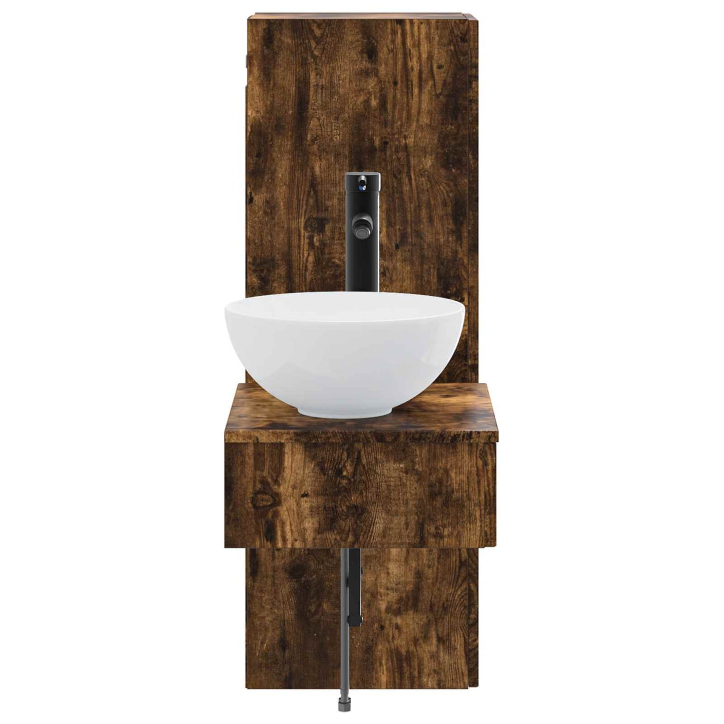 Bathroom Furniture Set 2 pcs Smoked Oak 33 x 34.5 x 100 cm
