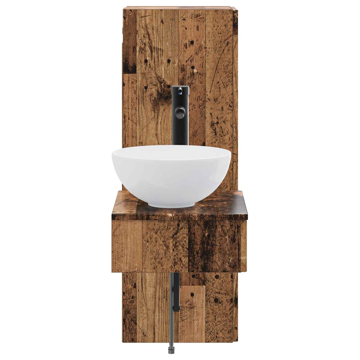 Bathroom Furniture Set 2 pcs Old Wood 33 x 34.5 x 100 cm