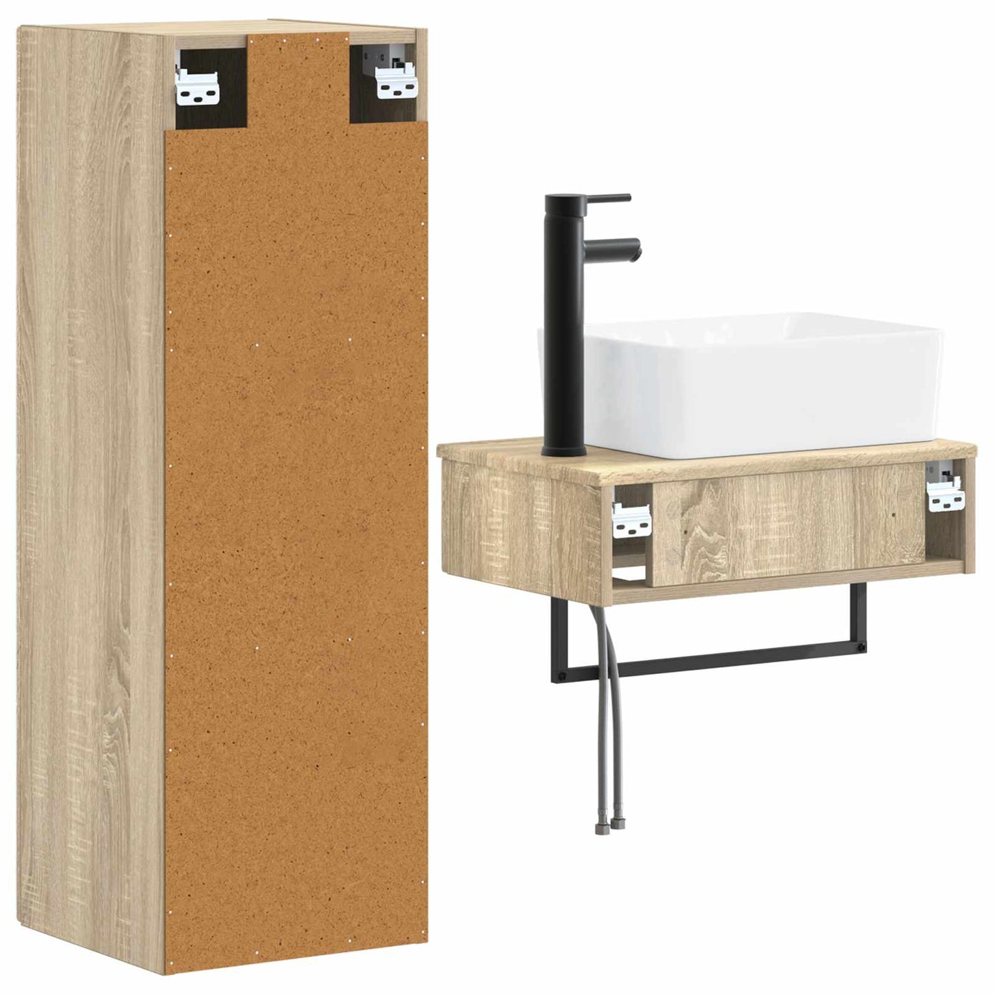 Bathroom Furniture Set 2 pcs Sonoma Oak 33 x 34.5 x 100 cm