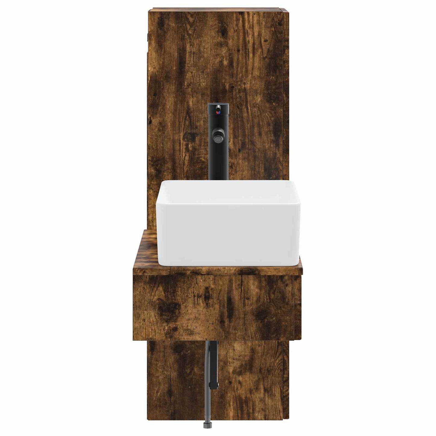 Bathroom Furniture Set 2 pcs Smoked Oak 33 x 34.5 x 100 cm