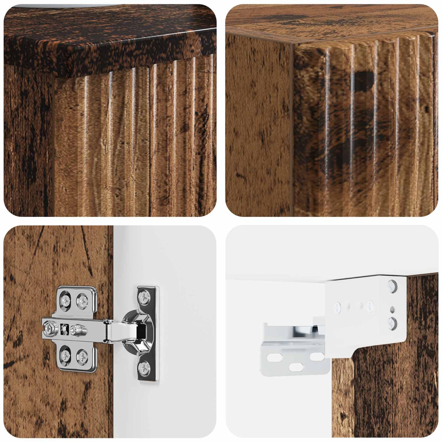 Bathroom Furniture Set 2 pcs Old Wood 33 x 34.5 x 100 cm