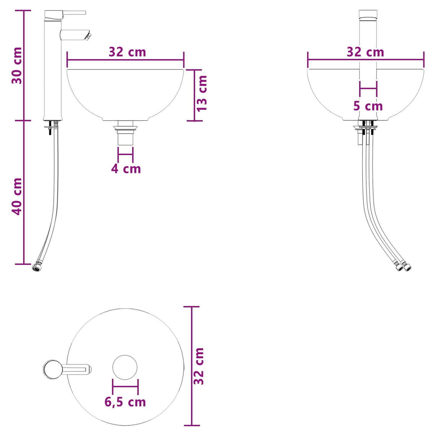 Bathroom Furniture Set 2 pcs Black 33 x 34.5 x 100 cm