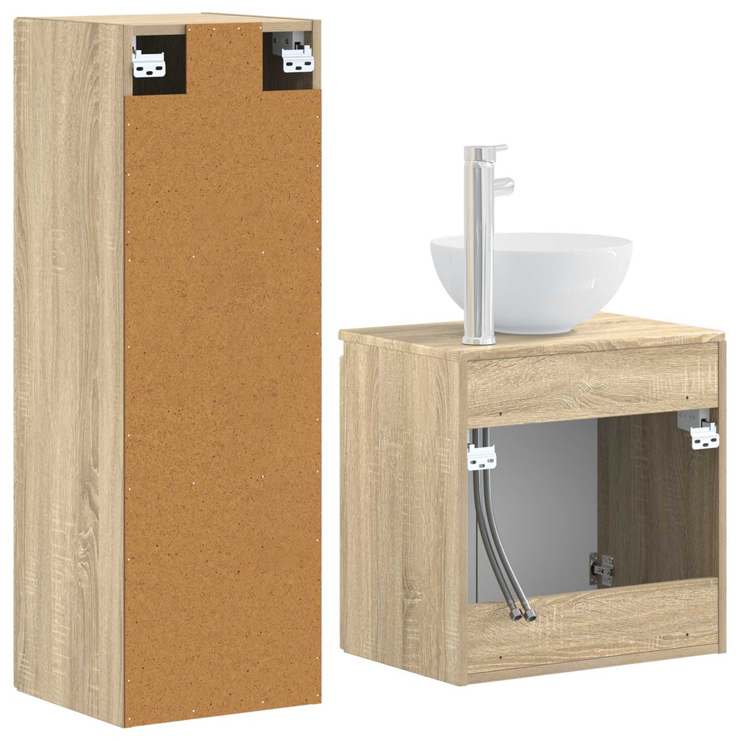 Bathroom Furniture Set 2 pcs Sonoma Oak 33 x 34.5 x 100 cm